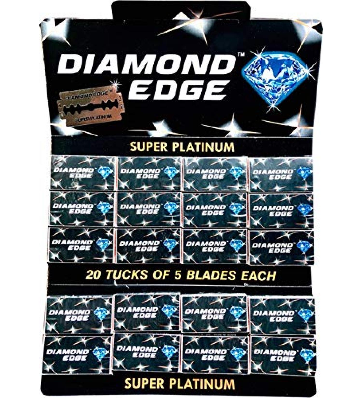 Super-Max Diamond Edge Double Edge Razor Blades 100 blades