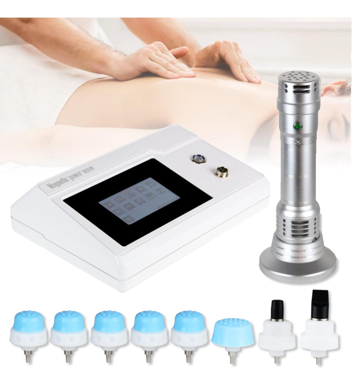 GGMWDSN Shock Wave Therapy Device - Effective Muscle Pain Relief & Massage for Men | 7 Massage Heads | Deep Tissue Silver Device - Buy Online on GoSupps.com