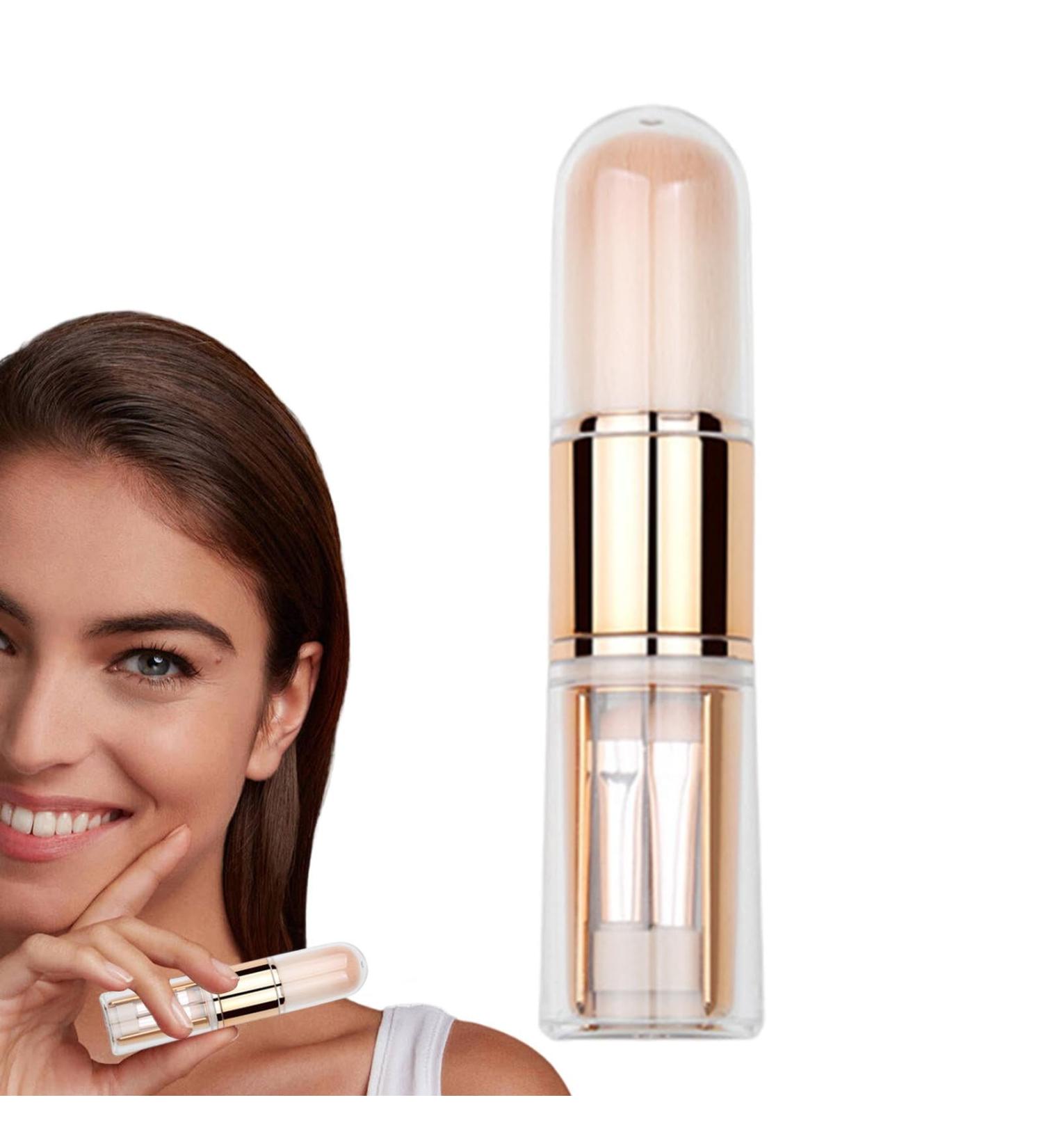 Travel Makeup Brush Set Foundation Concealer Brushes - 5 In 1 Portable Travel Eye Shadow Brush Foundation Brush for Makeup Powder and Cream rose gold - Buy Online on GoSupps.com