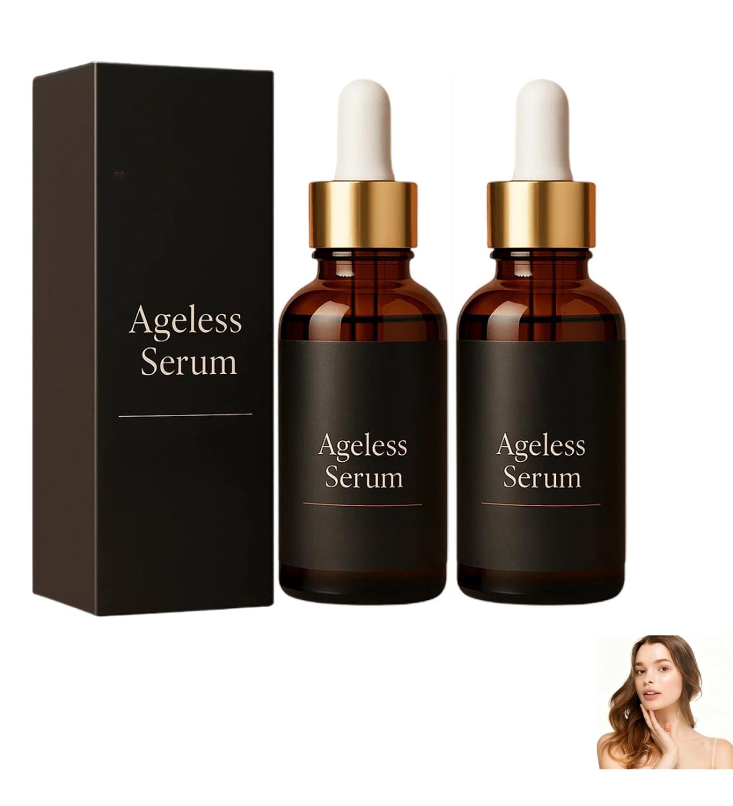 Ageless Serum advanced rejuvenating oil reduces fine lines and wrinkles deeply moisturizing firms the skin suitable for all skin types 2pcs - Buy Online on GoSupps.com