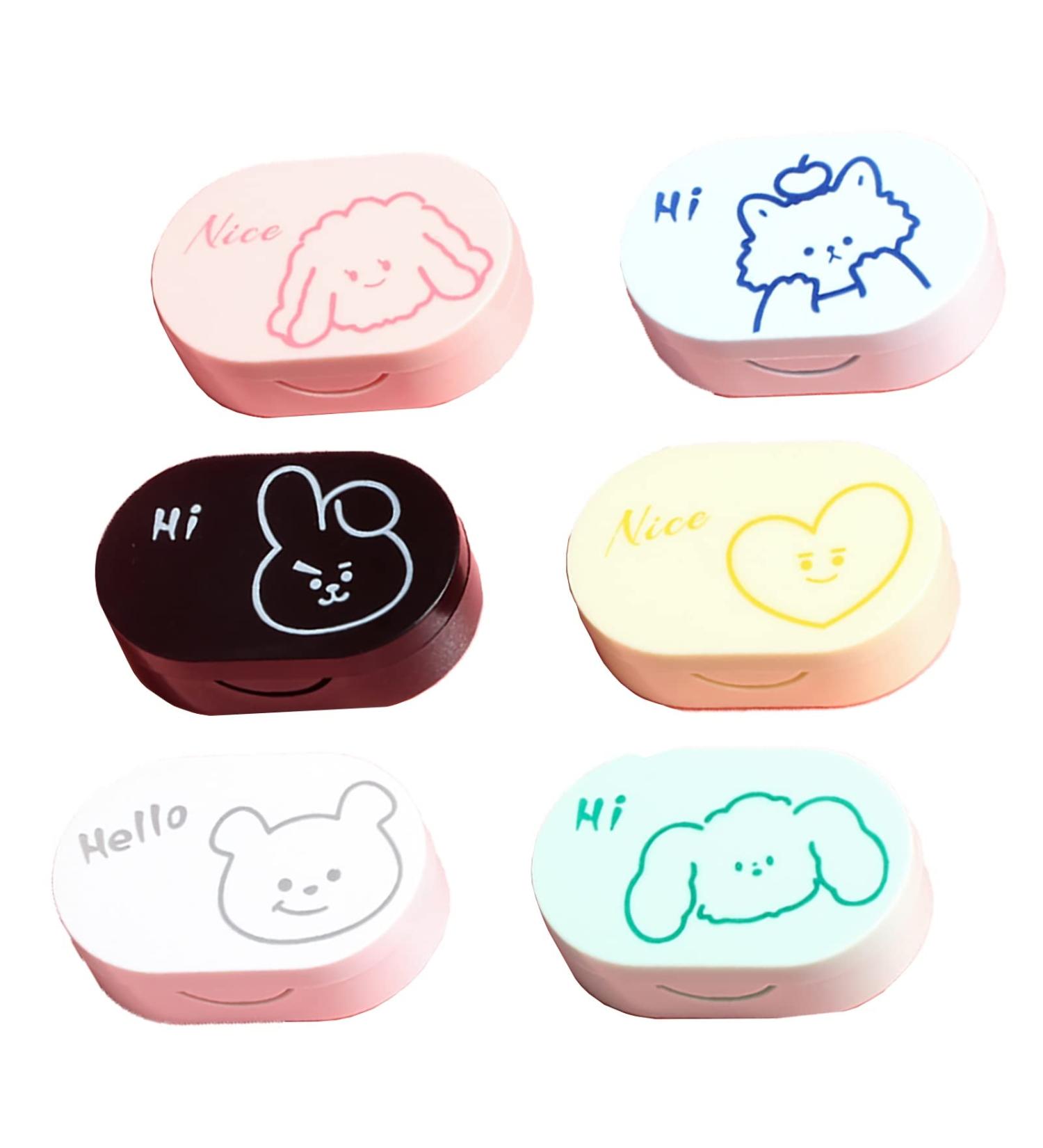 FCSHFC Portable Double Contact Lens Case - Mini Storage for Easy Travel (Color A) | International Shipping Available - Buy Online on GoSupps.com