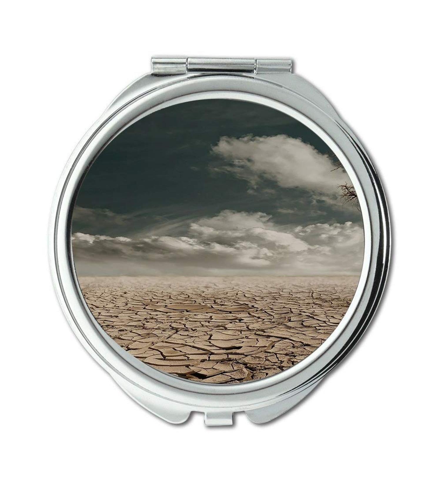 YENDOSTEEN Mirror flat earth makeup mirror Desert Drought Composing Dehydrated Clay Soil Clay makeup mirrors pocket mirror portable mirror - Buy Online on GoSupps.com