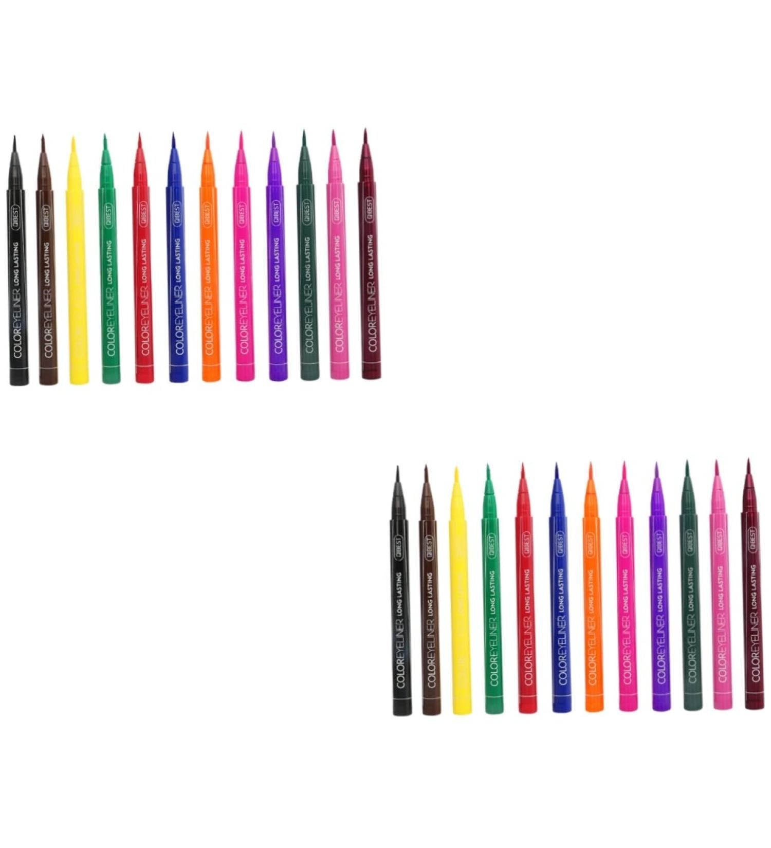 TOVINANNA 24 Pcs Liquid Eyeliner Red Eyeliner Pencil Colored Eyeliner Waterproof Eyeliner Eye Beauty Pencil 1 count (Pack of 1) As Shownx2pcs - Buy Online on GoSupps.com