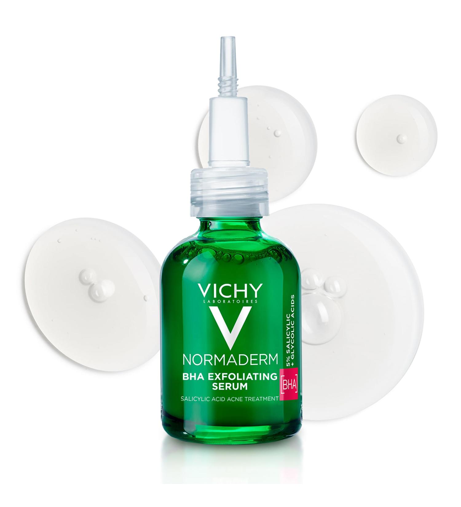 Vichy Normaderm BHA Exfoliating Serum - Salicylic Acid Acne Treatment & 4% Glycolic Acid for Clear Skin | Gentle Face Exfoliator for Blackheads & Blemishes | 1.01 Fl. Oz - Buy Online on GoSupps.com