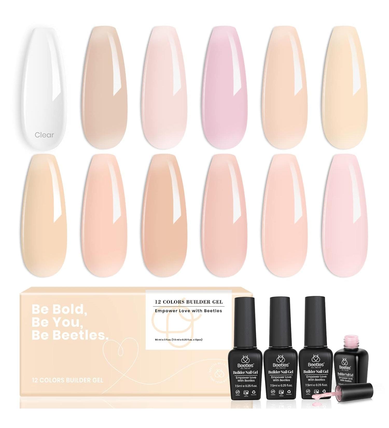 Beetles 5-in-1 Builder Gel - Transparent Nude Pink Color for DIY Nail Art Design - Buy Online on GoSupps.com