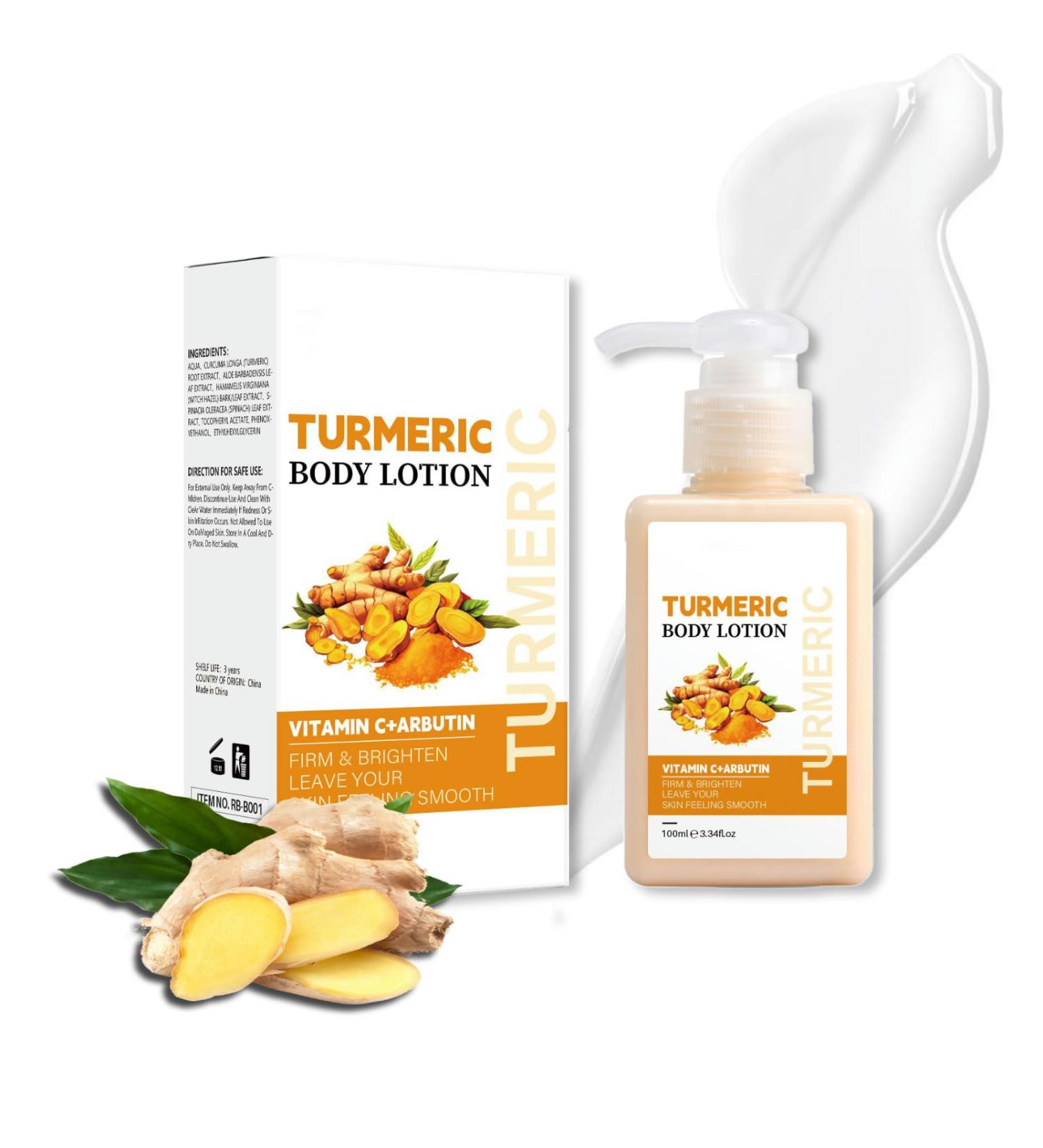 Turmeric Body Lotion Tumeric Cream For Face And Body Remove Acne Dark Spots Sun Damaged Skin Anti-Aging Firming Body Lotion Body & Face Dry Skin Moisturizer Women Men 100 ml - Buy Online on GoSupps.com