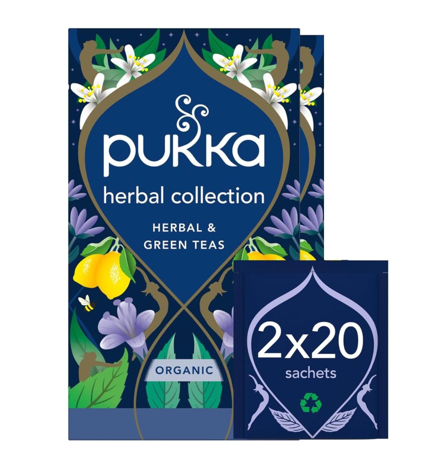  Pukka Pukka Tea - Herbal Collection Herbal Tea Assortment - 2 x 34g net boxes - Buy Online on GoSupps.com