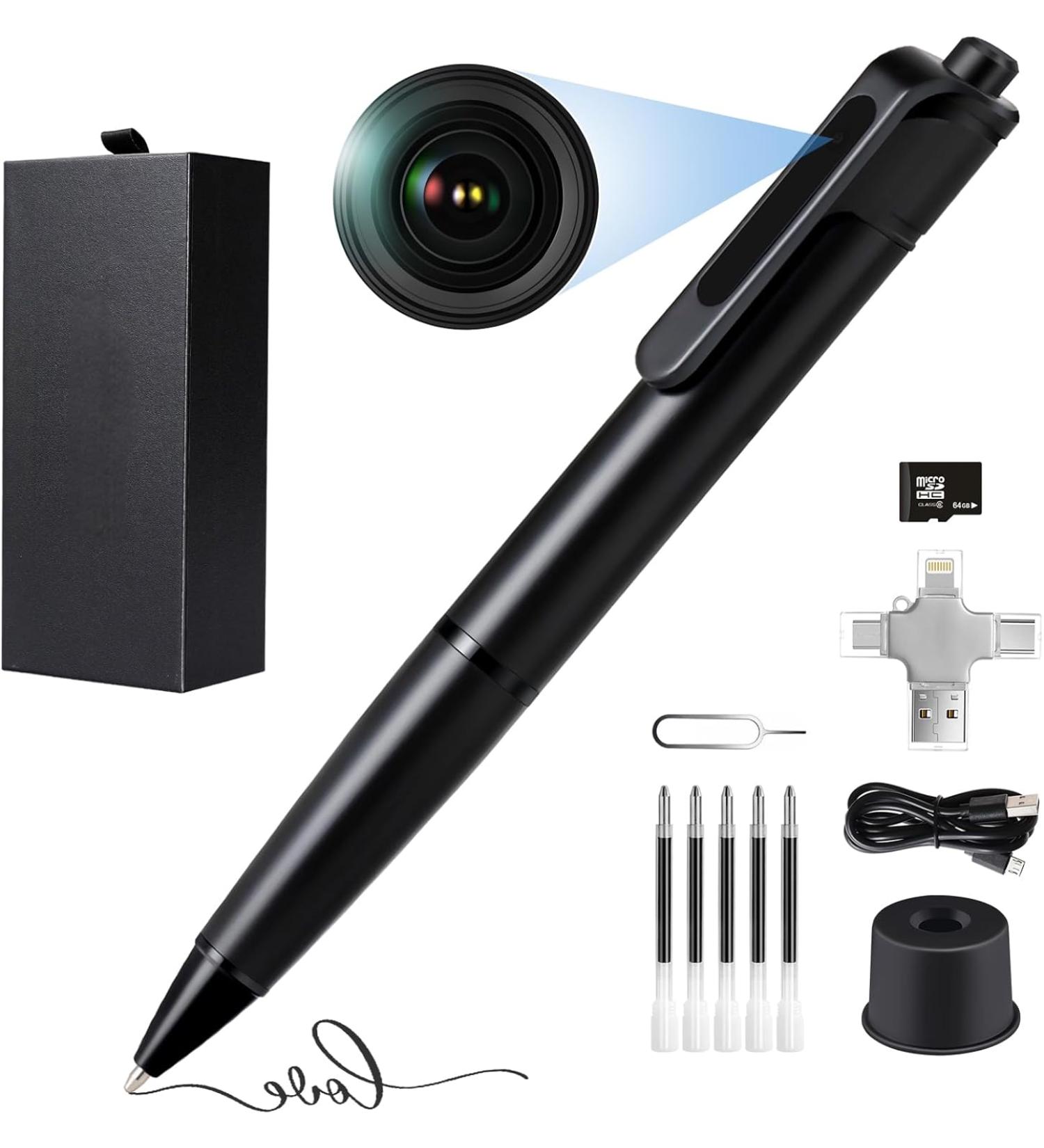 Lovco Camera Pen - 4K Camera Pen with 180 Minutes Battery Life Mini Body Cam for Home Security or Classroom Learning -  64GB Video-Only No Sound Recording - GB-731 - Buy Online on GoSupps.com