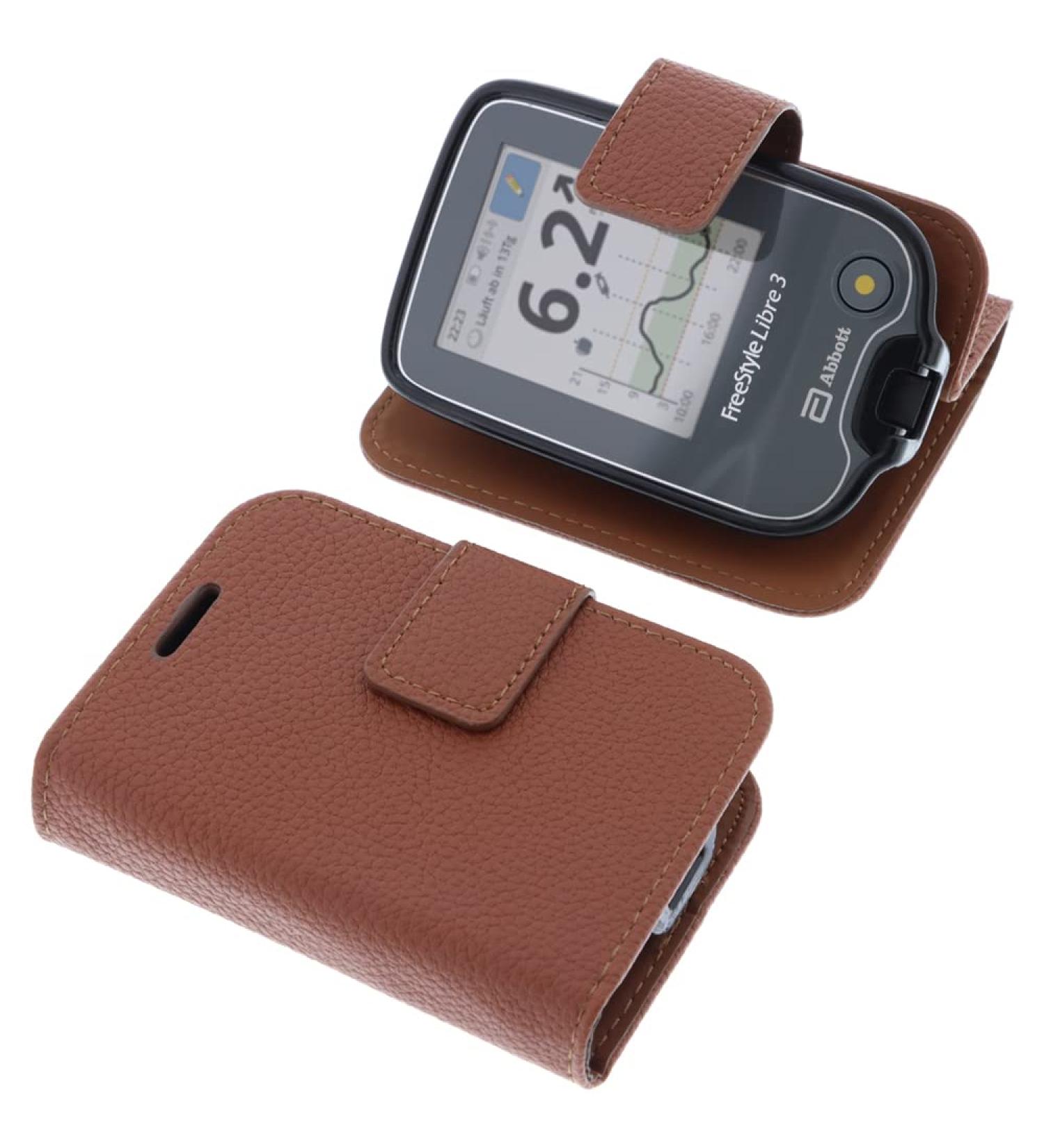 Buy Foto-Kontor Abbott Freestyle Libre 3 Book Style Protective Case - Brown | Durable & Stylish International Shipping - Buy Online on GoSupps.com