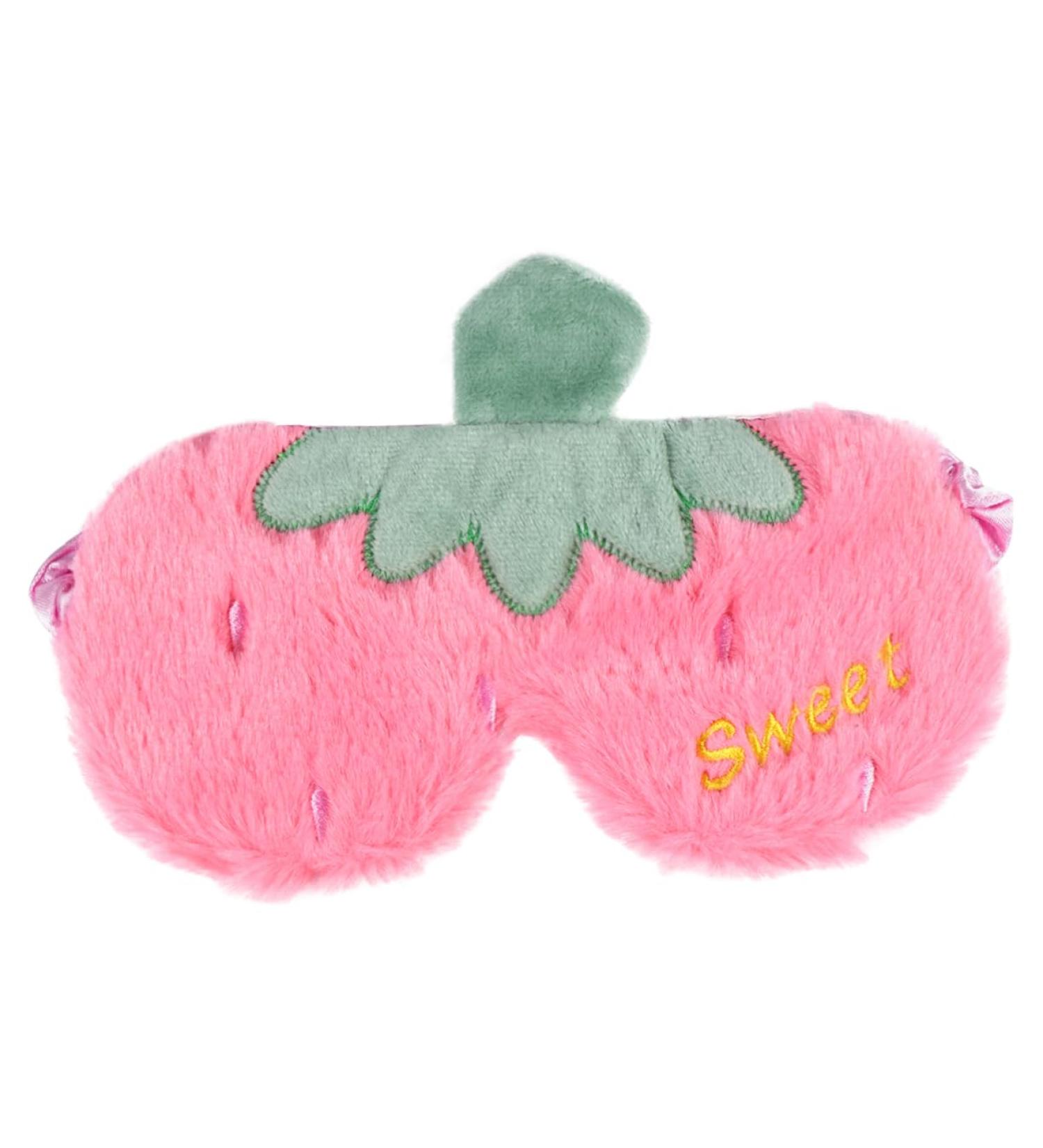 Mobestech 1 Pc Fruit Series Ice Compress Compress Plush Eye Mask Plush Sleeping Blindfold Eye for Sleeping Fake Plush Sleep Eyeshadow Cartoon Blindfold Cute Face Mask Girl 18X13X05cm Pink - Buy Online on GoSupps.com