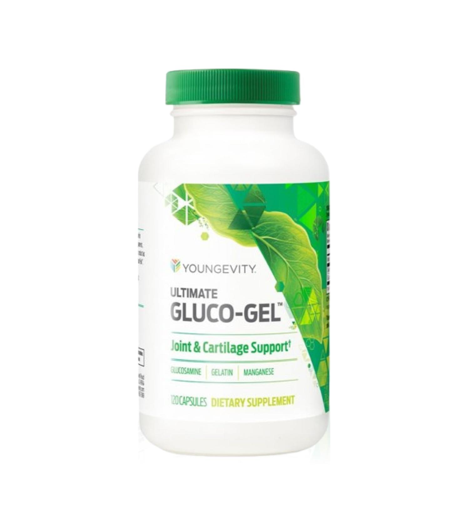 Youngevity Ultimate Gluco-Gel Bone Support Supplement with Glucosamine Sulfate and Gelatin 120 Capsules - Buy Online on GoSupps.com