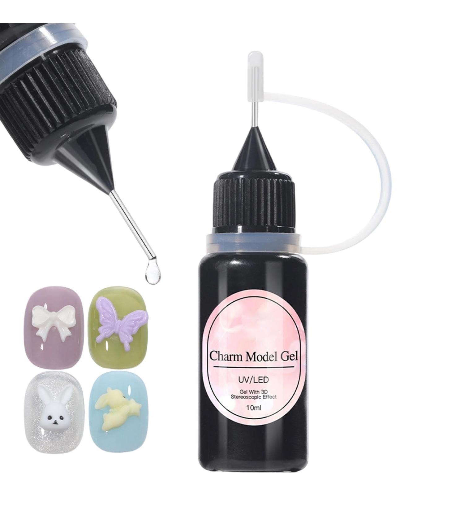 Nail Sculpting Gel - 10ml Non-Stick Clear Glue for Jewelry | Nail Sculpting Gel - For Extensions Painting Colors Beginners Salons and Manicure Shops with Gems - Buy Online on GoSupps.com
