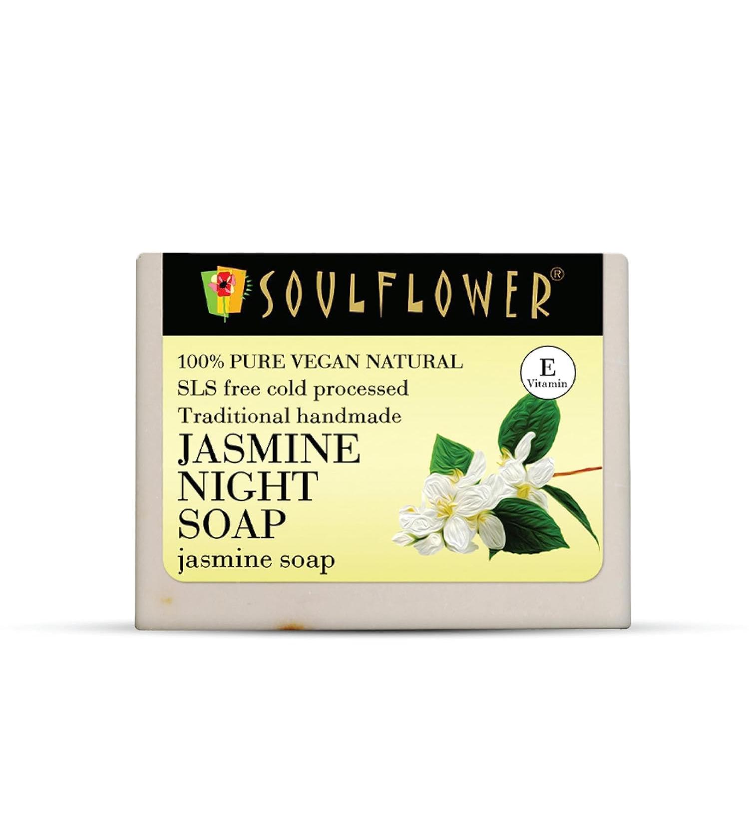 Jasmine Handmade Soap | 100% Pure Natural Cold Process Soap with Essential Oils & Exotic Herbs (5 Oz) - Best International Shipping - Buy Online on GoSupps.com