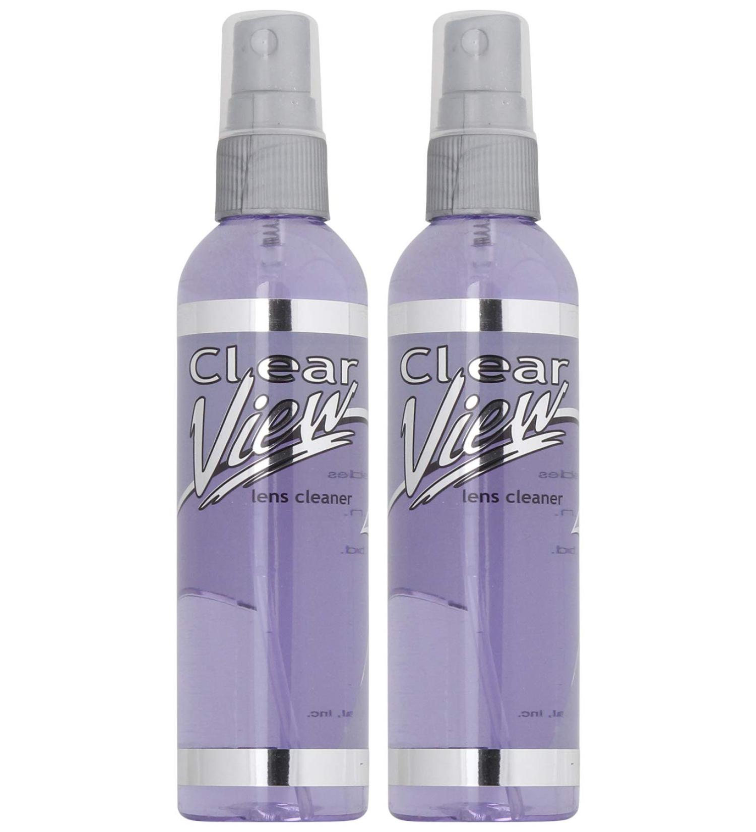 Clear View Premium Lens Cleaner Spray (2 Pack - 8oz) | Anti-Streak, Anti-Static, AR-Coated | for Glasses, Screens, Cameras - Buy Online on GoSupps.com
