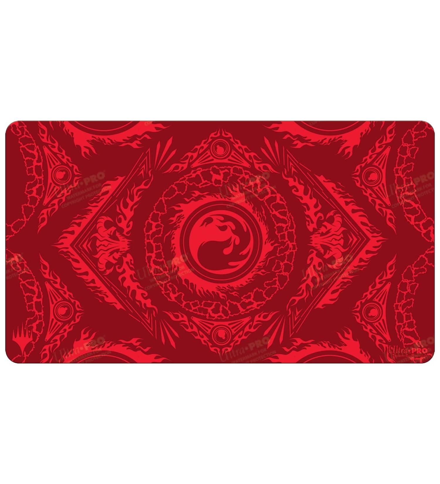 Ultra PRO - Magic: The Gathering - Mana 7 Playmat Mountain - Great for Card Games and Battles Against Friends and Enemies, Perfect for at Home Use As a Mousepad for PC Mountain Playmat Red