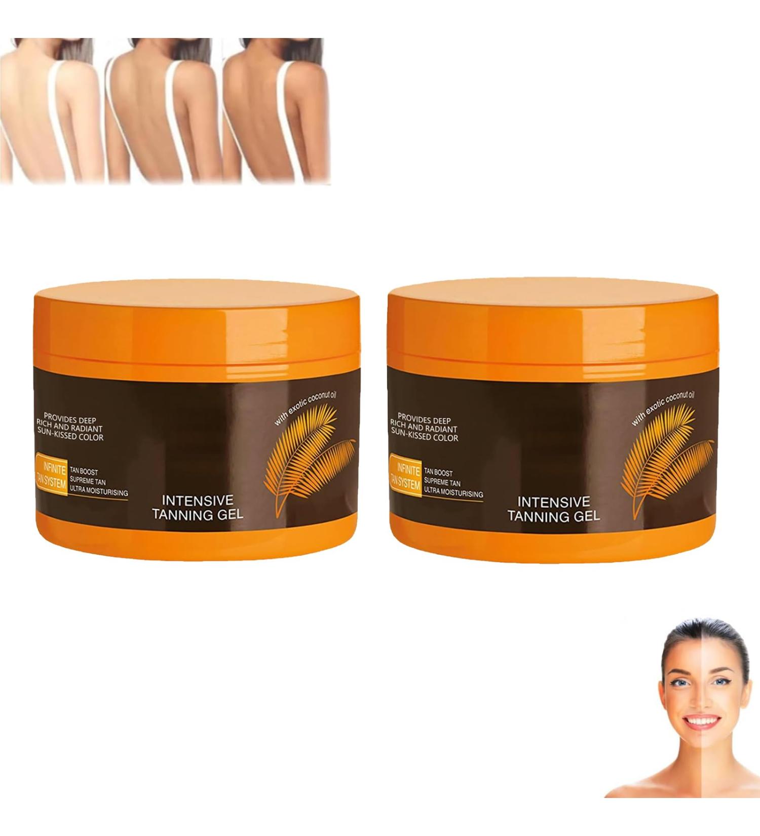Lxcjzy Luxury Intensive Tanning Gel - Natural Tanning Accelerator Cream for Sunbeds & Outdoor Use | Achieve a Perfect Tan - Buy Online on GoSupps.com
