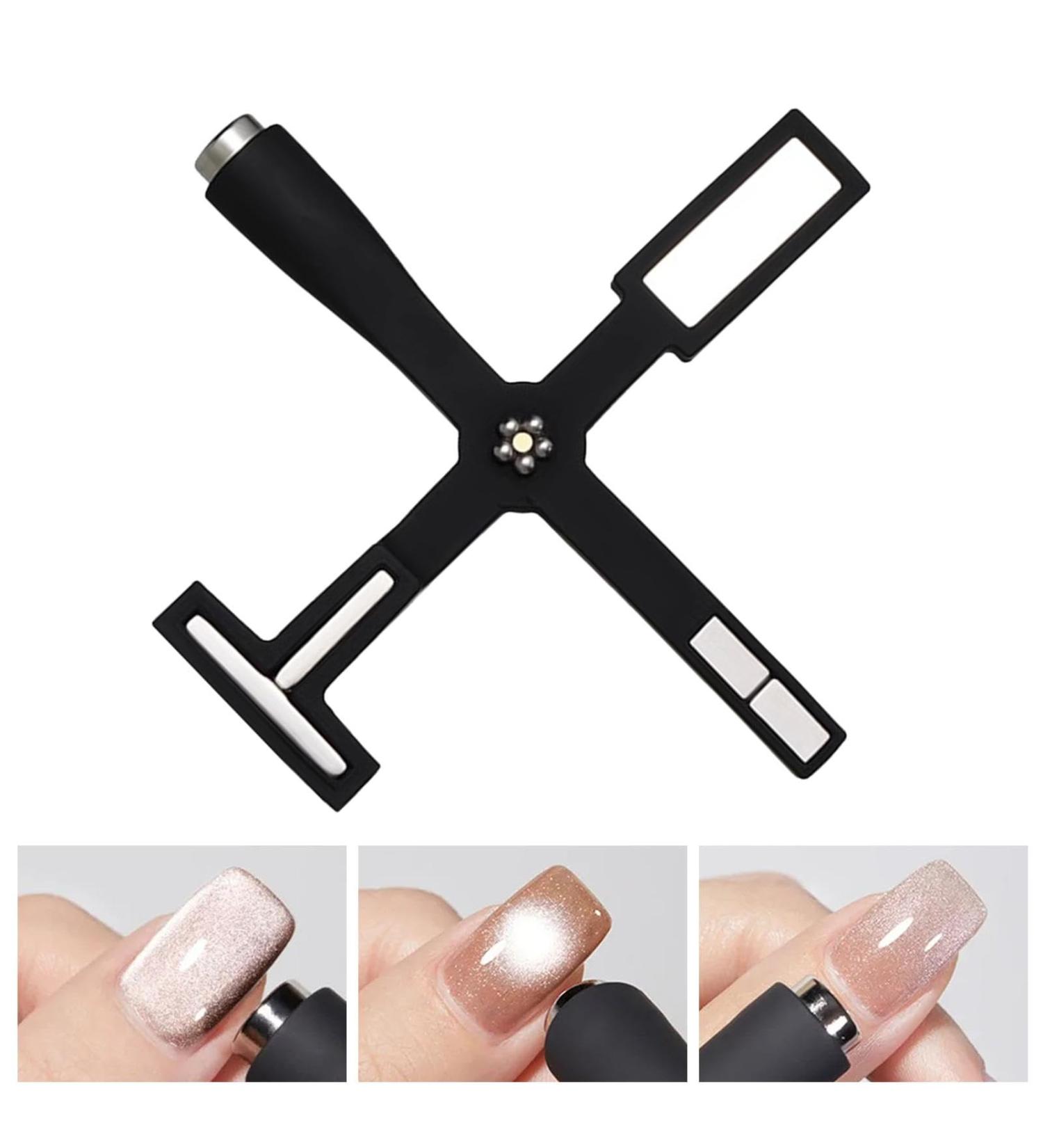 Nail Art Magnet - Nail Magnet Set Gel Polish Magnet | 5-in-1 Shaped Nail Polish Magnet Magnetic Polishing Tools Made of Metal Magnetic Pens with Gradient Design for Work Weddings Travel - Buy Online on GoSupps.com