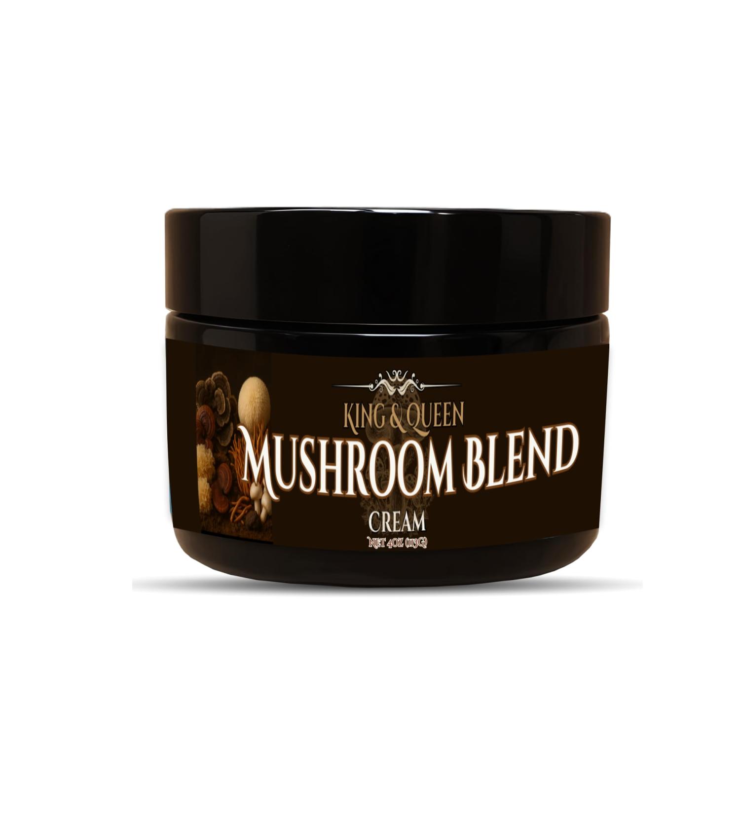 Mushroom Complex Cream 6-Mushroom Immune & Focus Support | Reishi Lion s Mane Chaga Cordyceps Turkey Tail Tremella | 4 oz King & Queen Wellness - Buy Online on GoSupps.com
