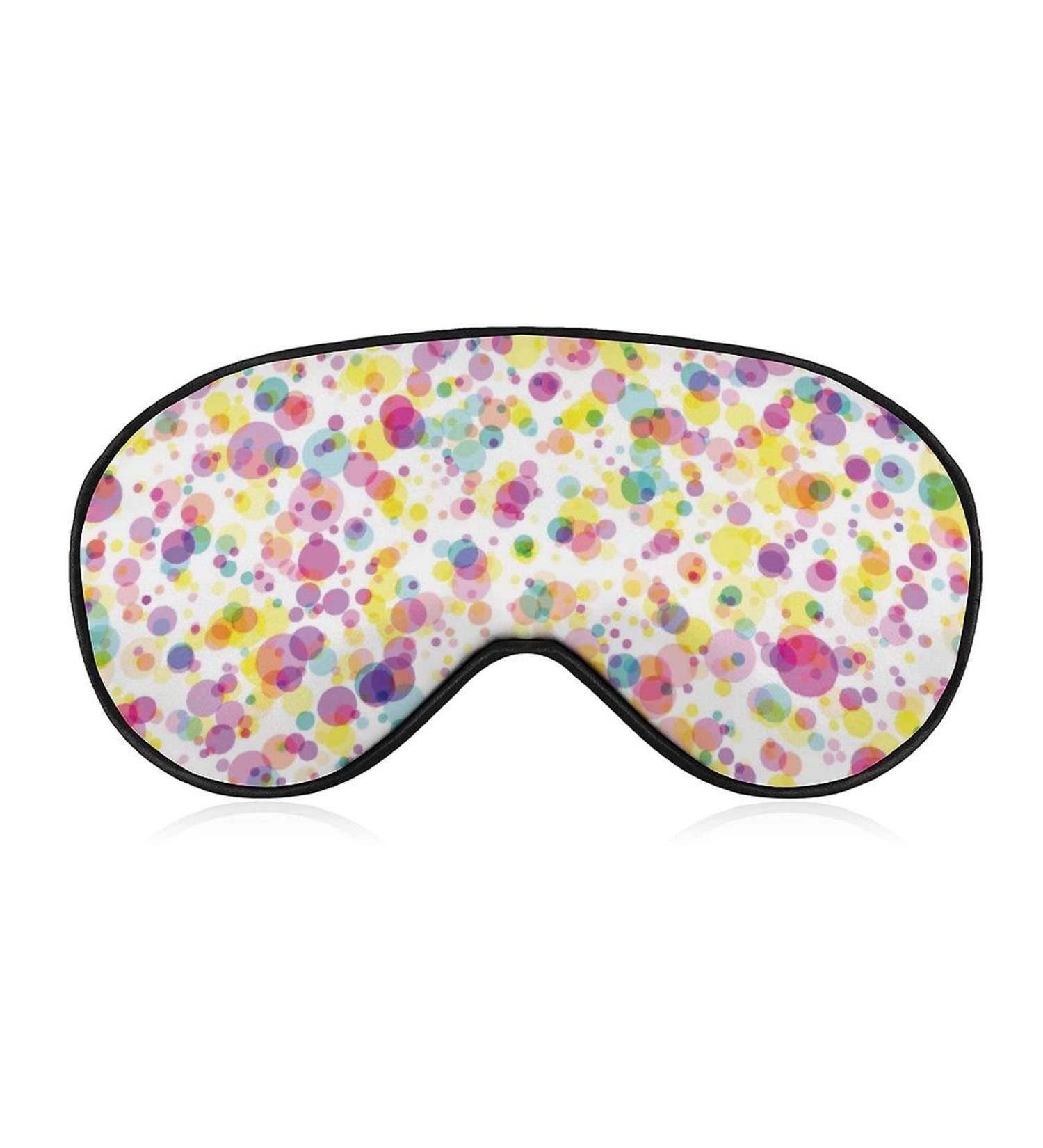 Colorful Confetti Sleep Mask for Women | Adjustable Eye Shades with Elastic Strap - Perfect for Travel & Relaxation - Buy Online on GoSupps.com