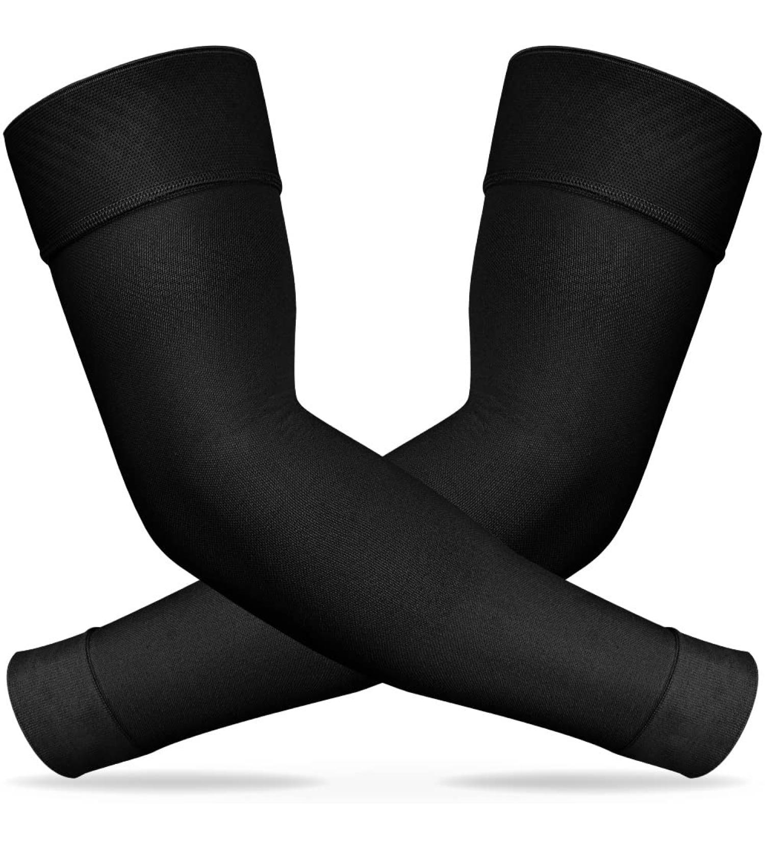 Ailaka Medical Compression Arm Sleeves - 20-30 mmHg Support for Lymphedema, Pain, Swelling - XX-Large, Black (1 Pair) - Buy Online on GoSupps.com