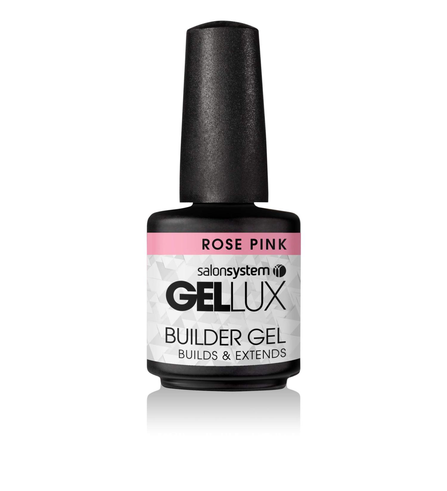 Salon System Gellux Builder Gel Rose/Pink 15ml Rose Pink 15 ml (Pack of 1)