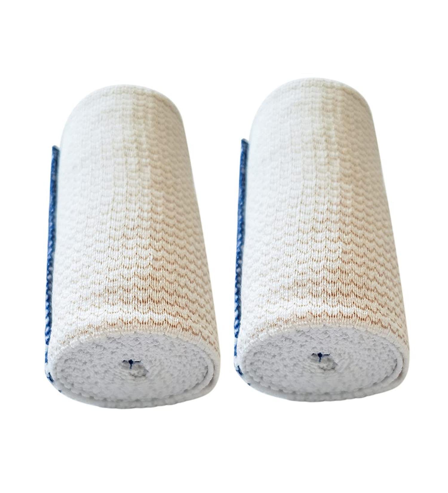 SPA SLENDER 4-inch  Sports - Hook Loop Closure  Non-Latex Bandage Elastic Wrap - Compression - Injuries - Support  2 pcs Washable 4 inches Wide Elastic Bandage  up to 15 ft Stretched 4" Wide 2 Pack - Buy Online on GoSupps.com