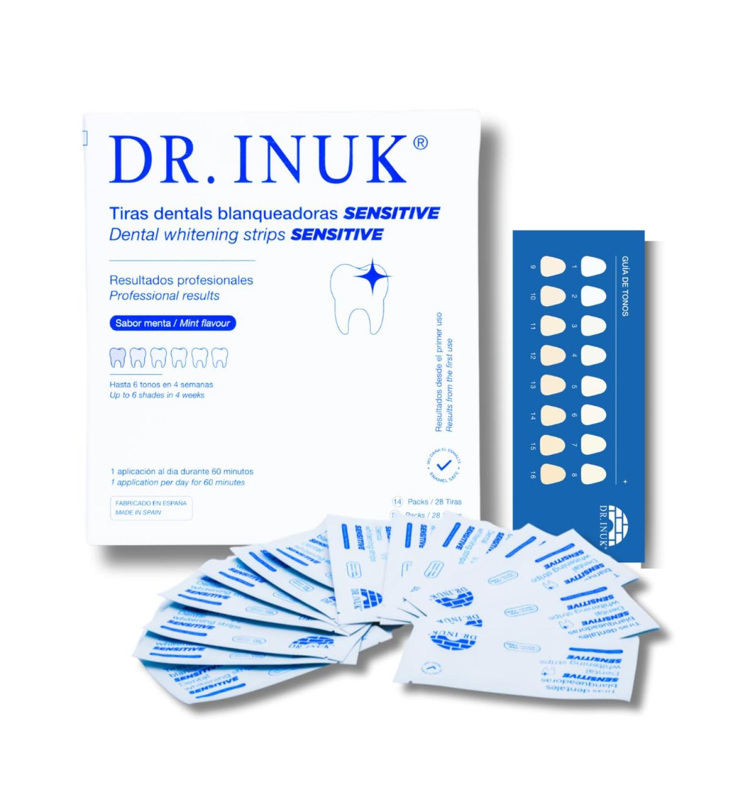 PROFESSIONAL SENSITIVE Teeth Whitening Strips - 14 Gentle Teeth Whitening Applications Peroxide and Acid Free - Made in Spain - Reduces up to 6 Shades in 4 Weeks - Buy Online on GoSupps.com