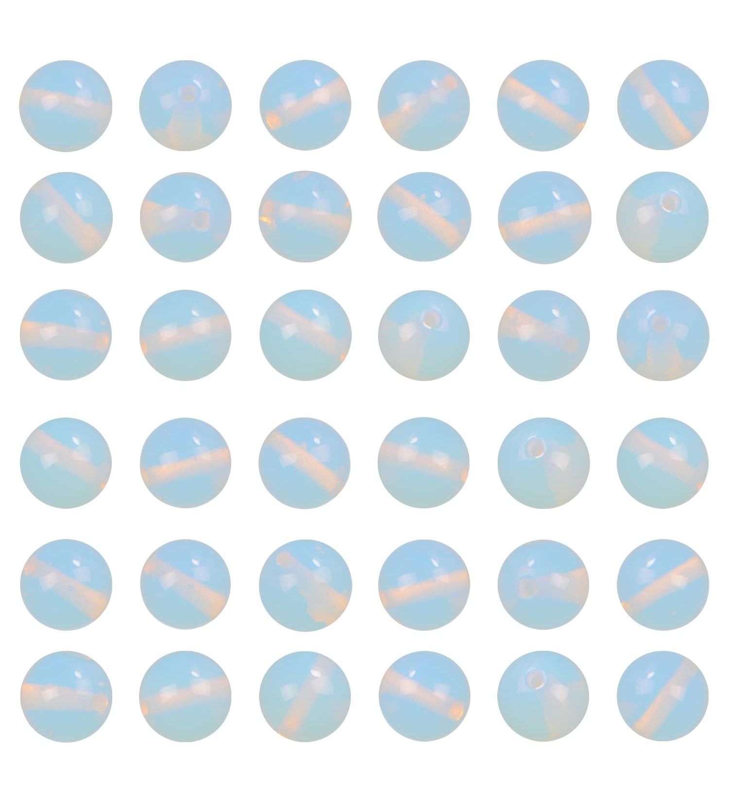 Bymitel 4mm Synthesized Opalite Round Beads Gemstones - 210pcs DIY Jewelry Making Unisex (Opal 4mm) - Buy Online on GoSupps.com