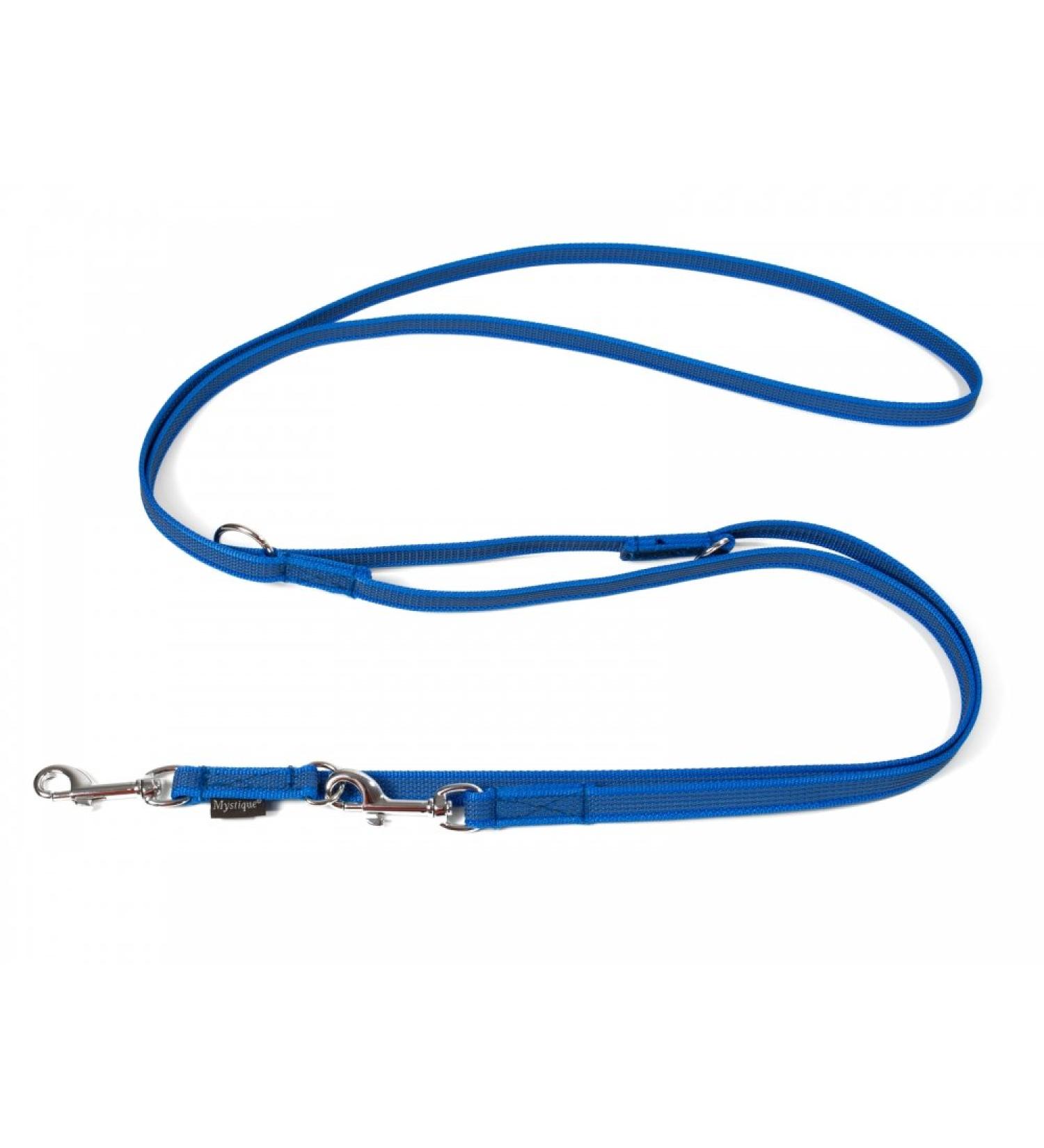 Mystique Rubberized Leash 20mm Standard Carabiner blue 2.5m 2.5m blue
