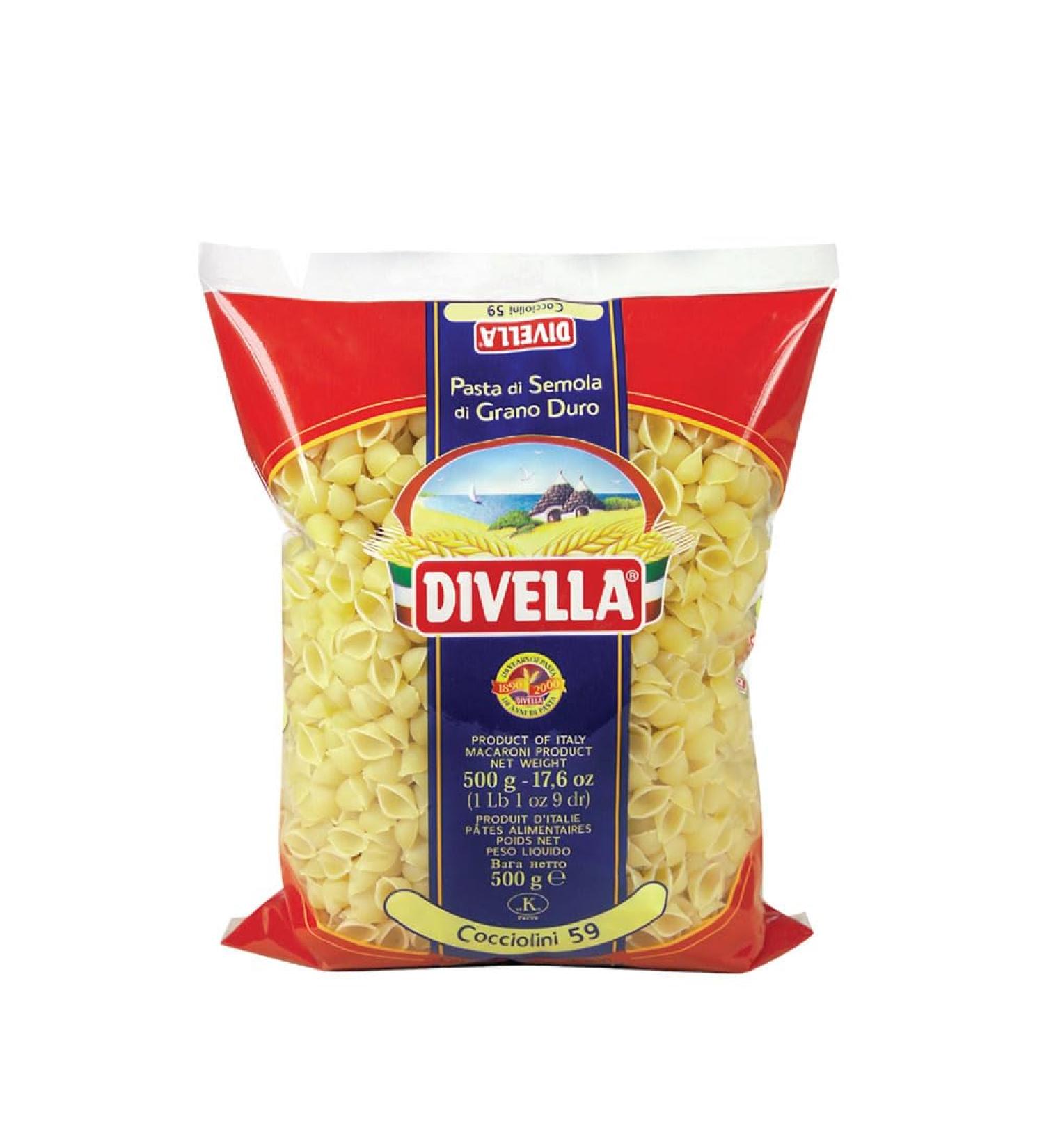 DIVELLA COCCIOLINI 500 gr. (5 boxes of 500 g)