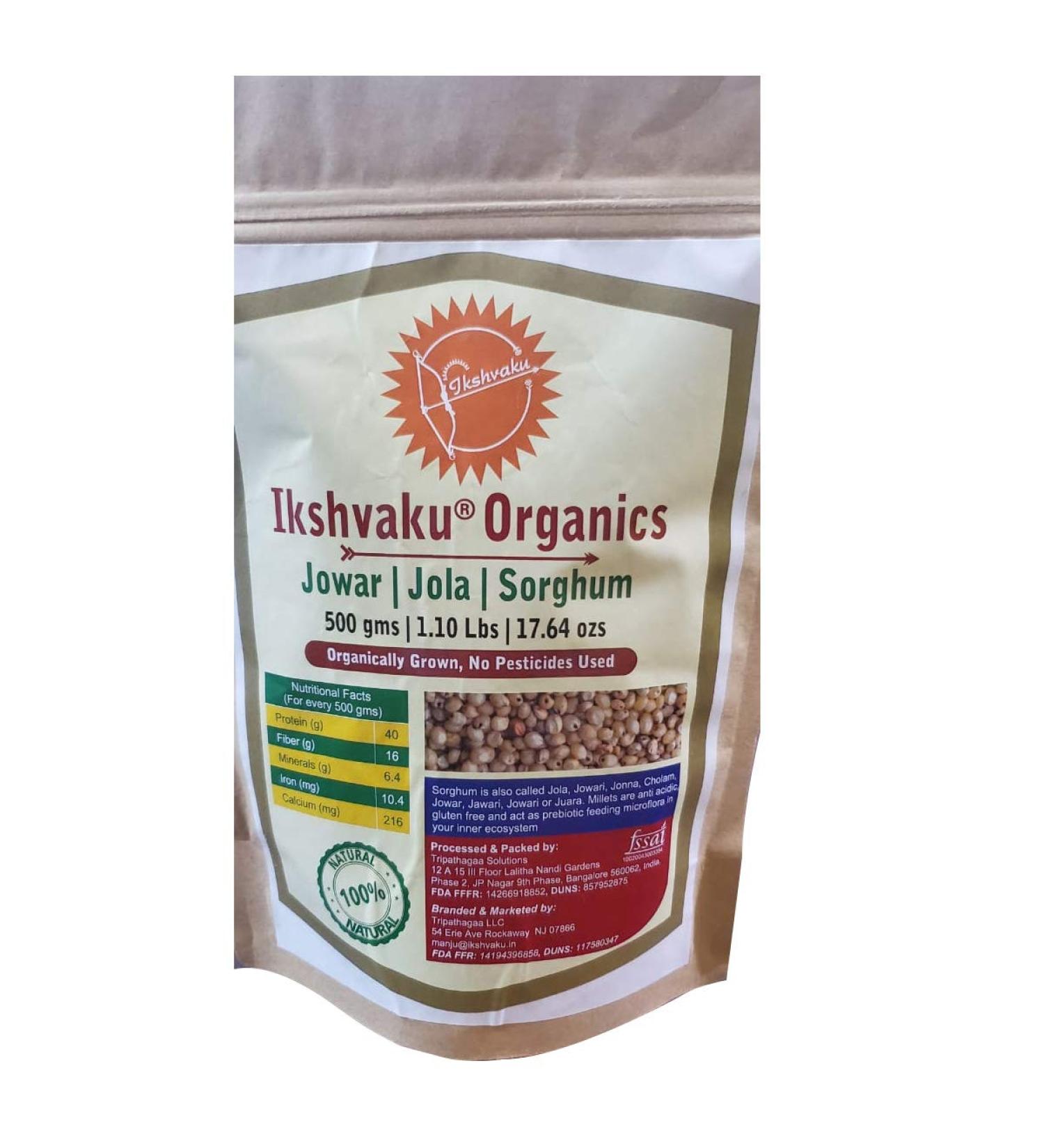 Organic Jowar by Ikshvaku Organics: Nutrient-Rich and Gluten-Free - Buy Online on GoSupps.com