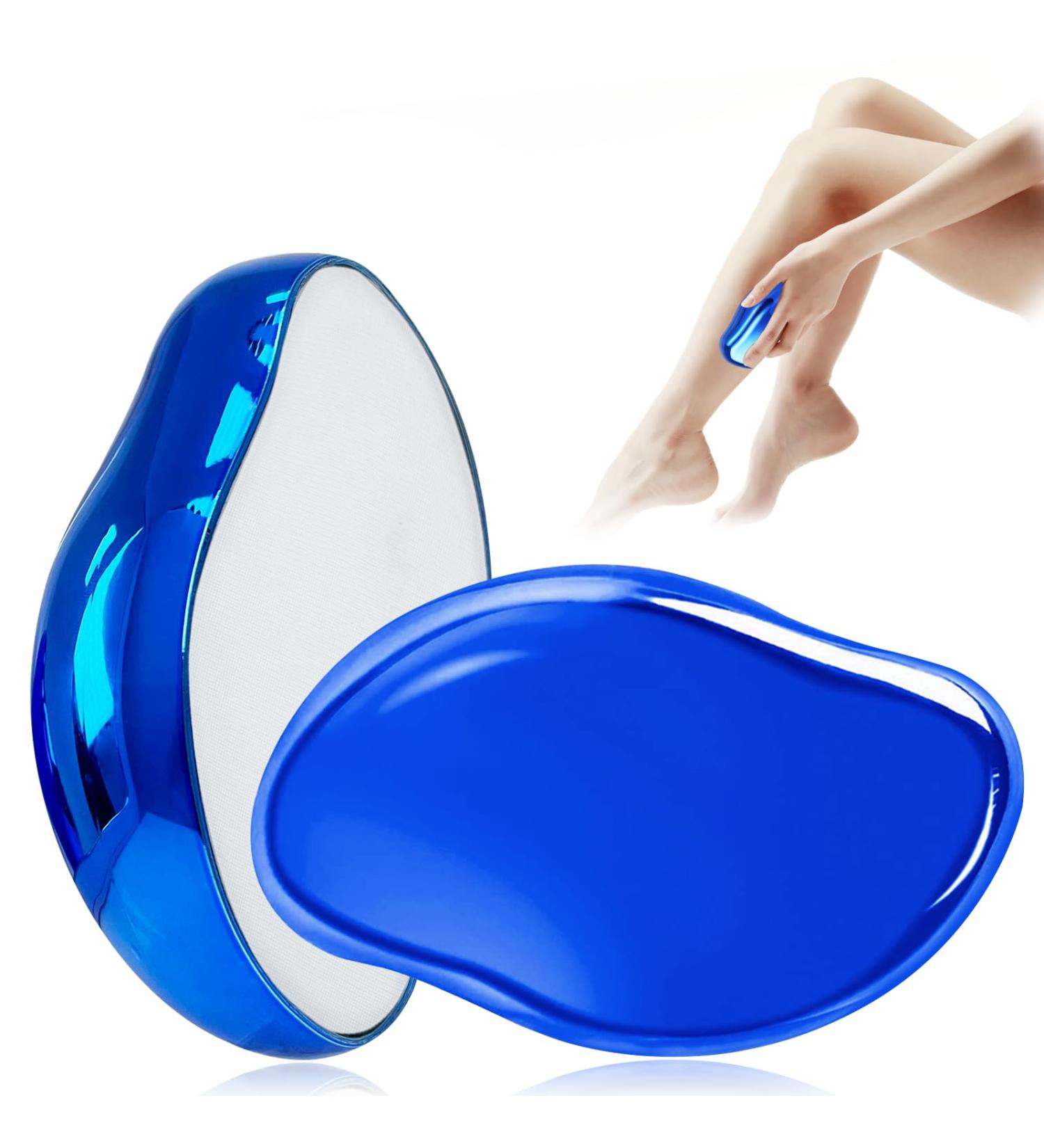 Crystal Hair Eraser for Women - Painless Exfoliation Hair Remover - Portable & Reusable - Lake Blue - Buy Online on GoSupps.com