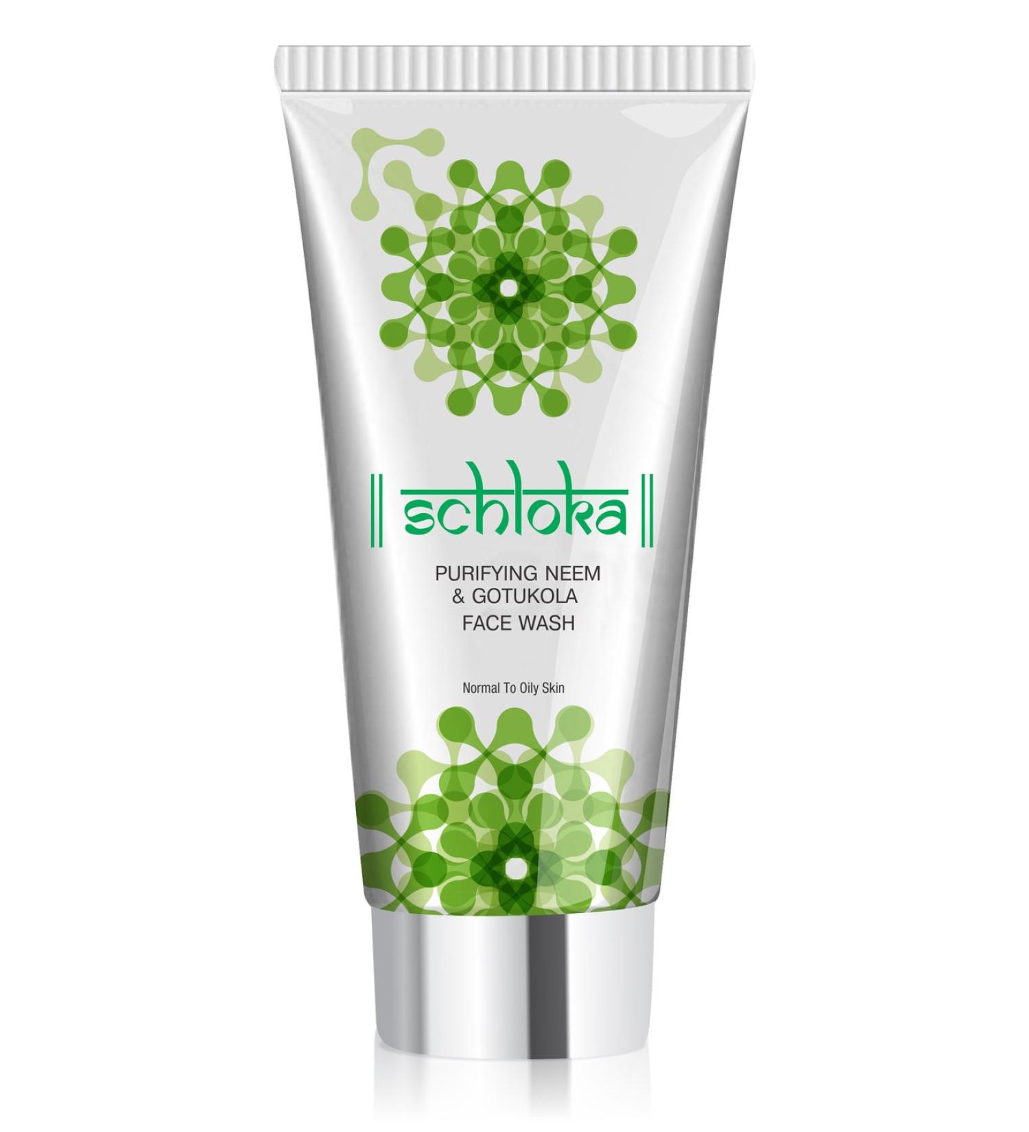Modicare Schloka Purifying Neem & Gotukola Face Wash ( Makes skin feel fresh & rejuvenated) - 60 ml
