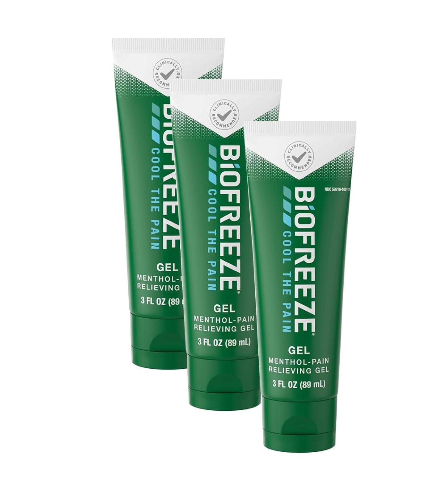 Biofreeze Menthol Pain Relieving Gel Colorless Gel 3 FL OZ Tube for Pain Relief Associated with Sore Muscles Arthritis Simple Backaches and Joint Pain (Packaging May Vary) - Buy Online on GoSupps.com