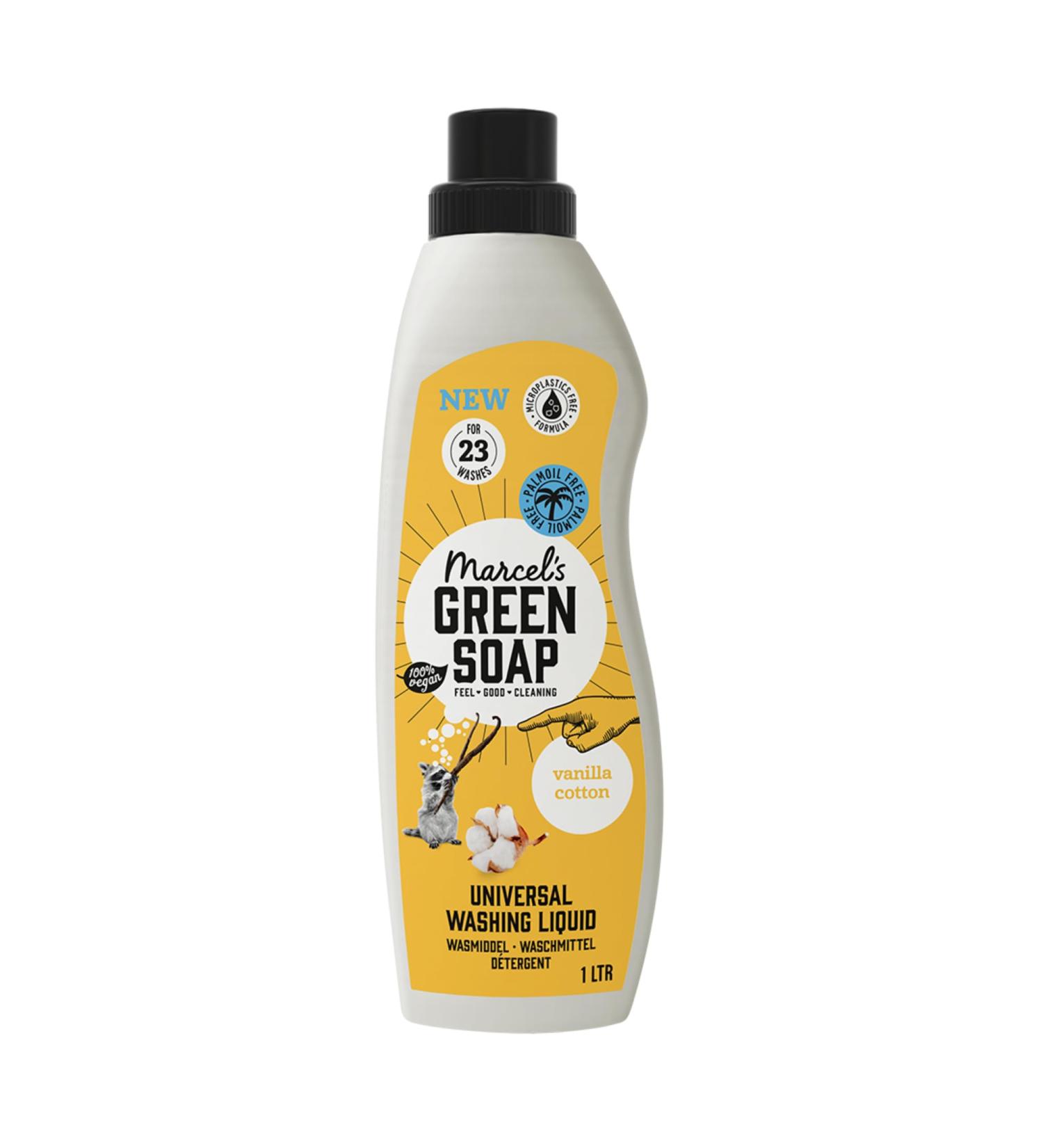 Marcel's Green Soap Washing Liquid 1L - Universal Vanilla & Cotton - Buy Online on GoSupps.com