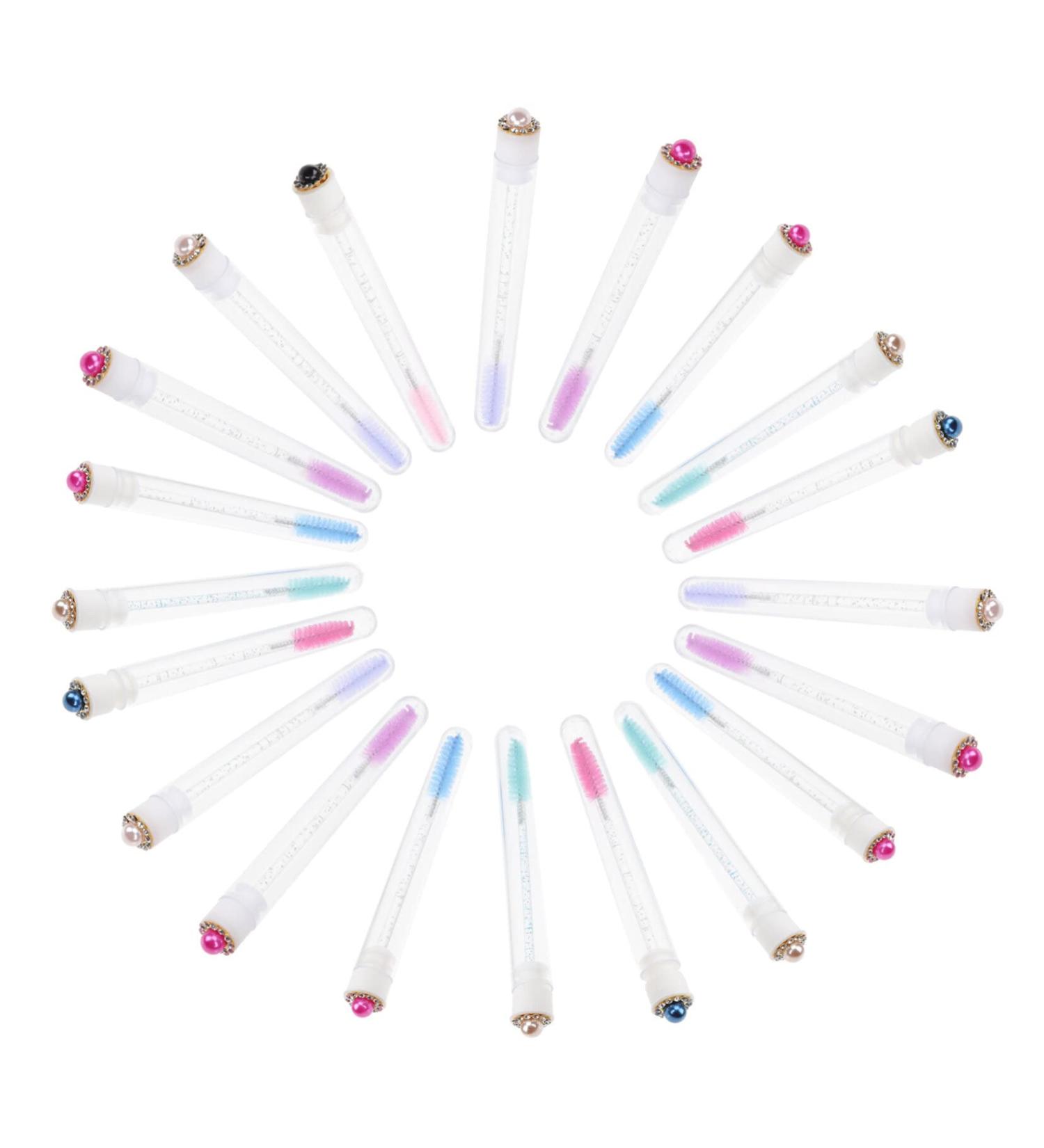 Beavorty 20sets Mascara Wand Tube Felt Pencil Case Empty Eyelash Wand Tube Travel Plastic Extend Slender - Buy Online on GoSupps.com