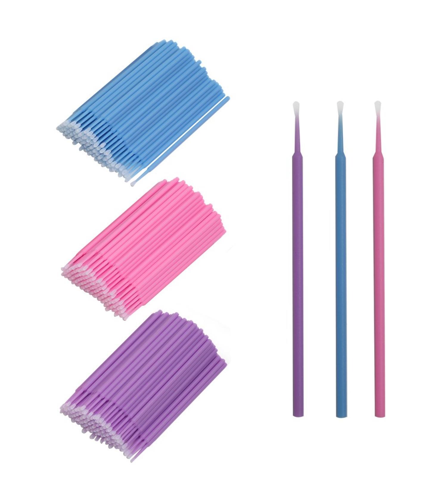 Shintop 300pcs Micro Applicator Brushes - Disposable Eyelash Extension & Dental Brushes - Purple, Blue, Pink - Makeup & Oral Care - Buy Online on GoSupps.com