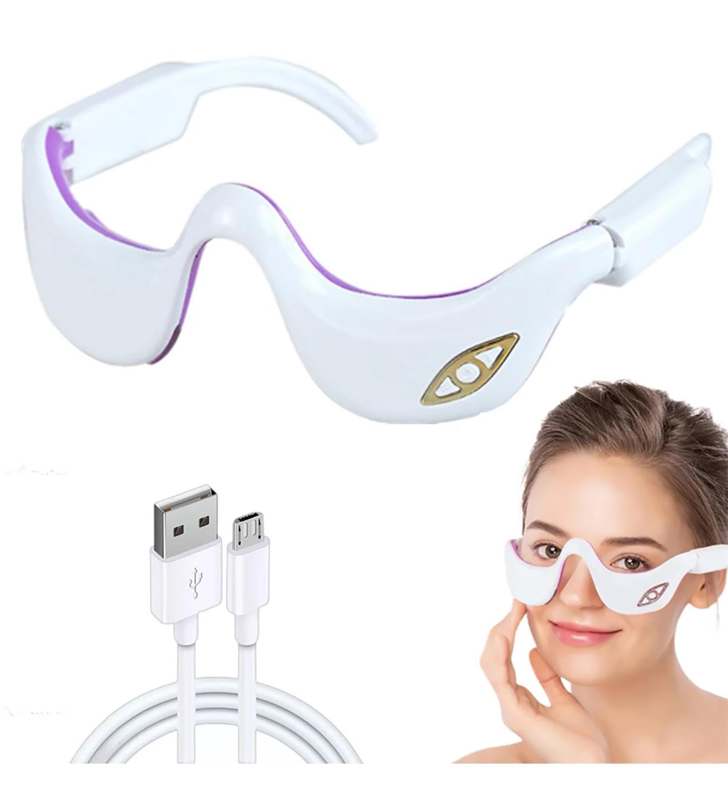 iksvmsis Eye Massager Eye Care Device Electric Eye Massager Eye Heating Pad with Heat 3 Levels of Strength and Temperature - Buy Online on GoSupps.com