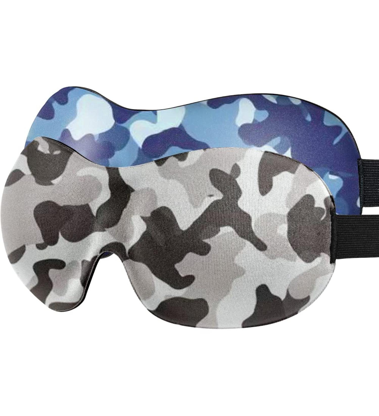SleepFun Invisible Alar Deep Orbit 3D Eye Mask - Lightweight & Comfortable for Travel, Nap, Shift Works - Black & Blue/Grey Camo & Blue Camo - Buy Online on GoSupps.com