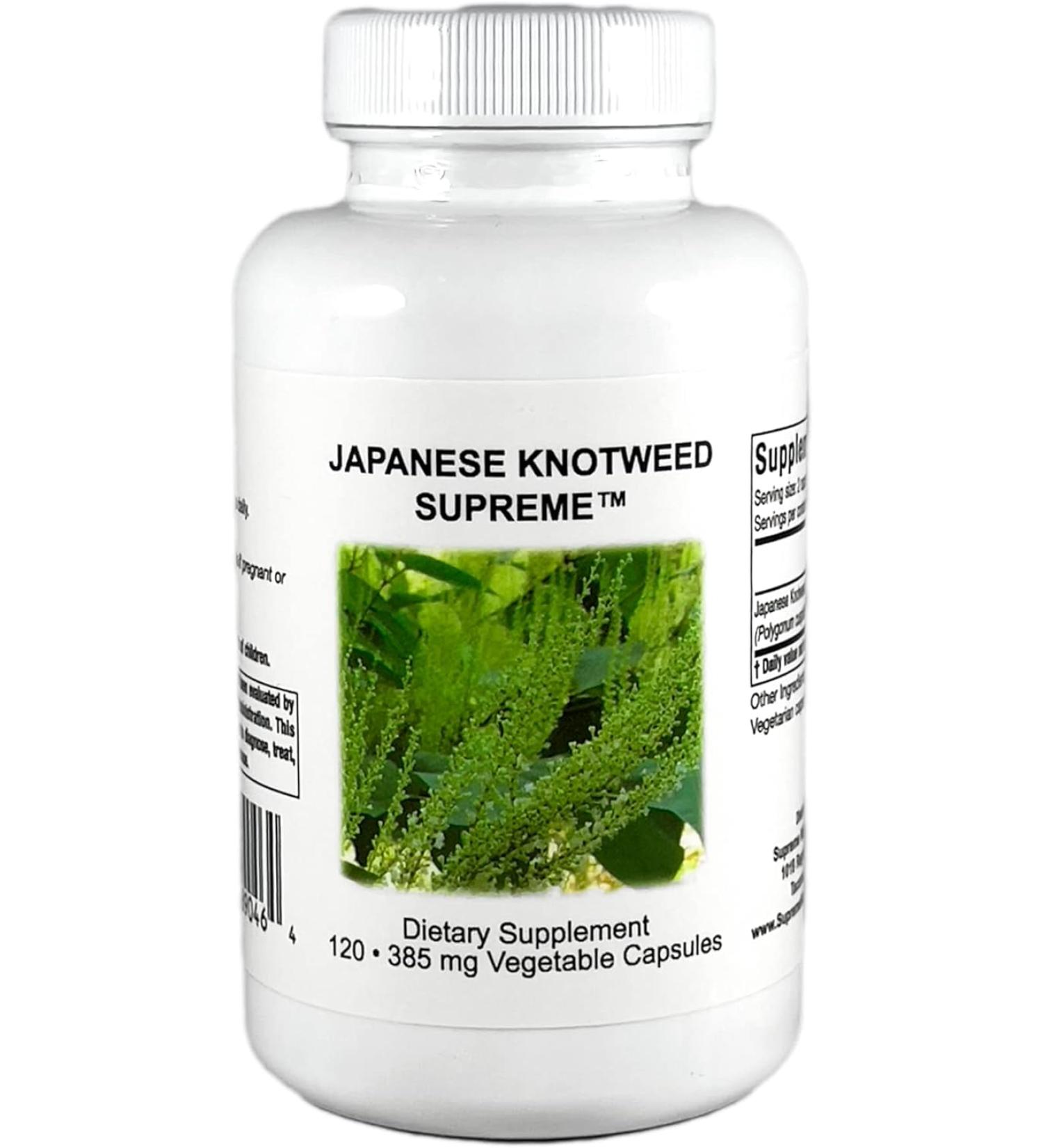 Supreme Nutrition Japanese Knotweed 400mg Capsules - 120 Pure You Ji Hu Zhang | High-Quality Herbal Supplement - Buy Online on GoSupps.com