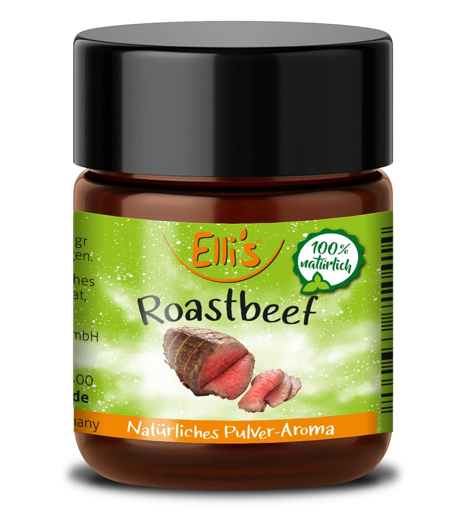 Ellis Flavors Roast Beef Natural Powder - Vegan Aroma Concentrate for Cooking & Baking | 100% Natural | 10g - Buy Online on GoSupps.com
