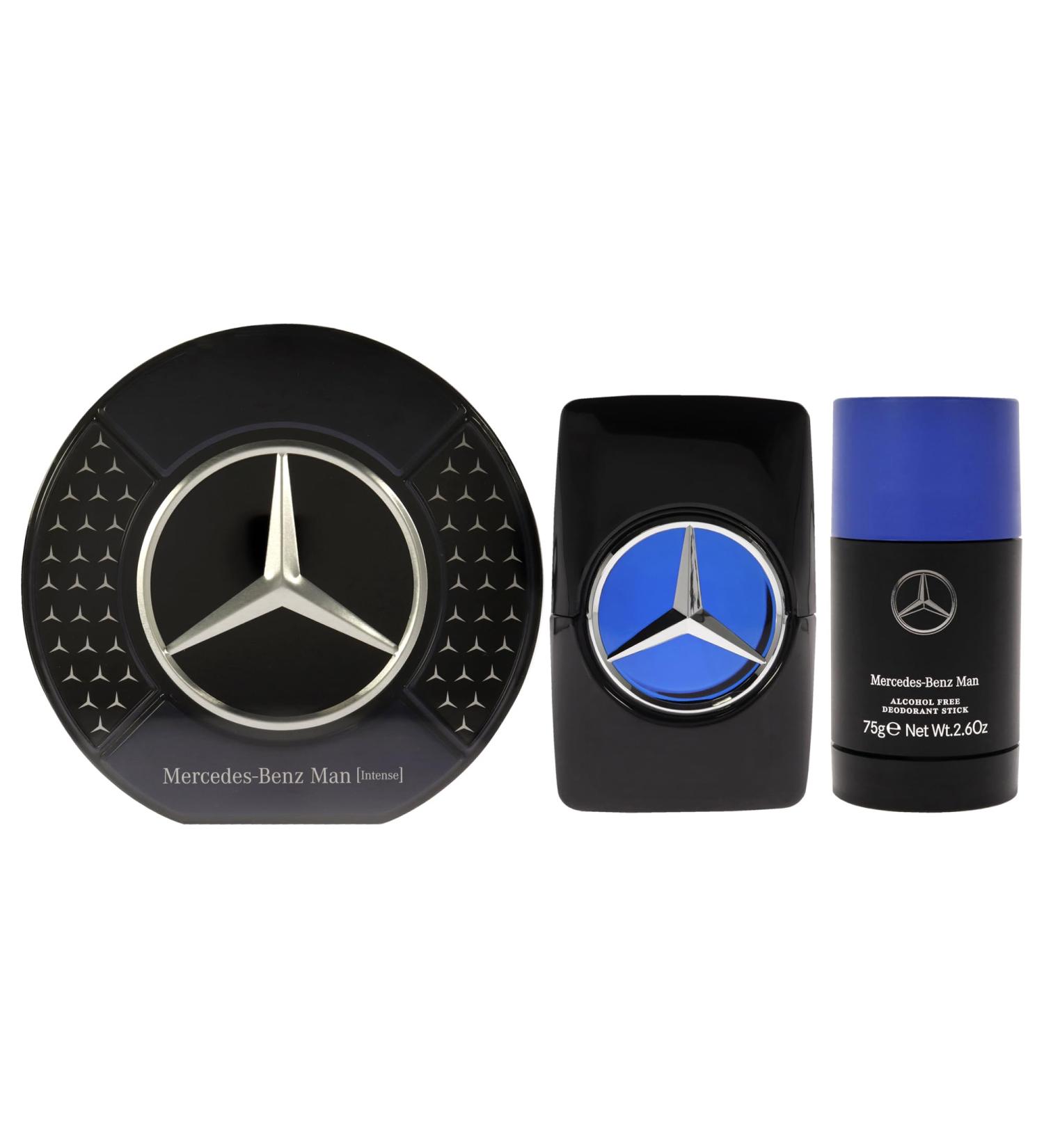 Mercedes-Benz Intense Gift Set Perfumes for Men - Includes 2.7 oz Eau de Toilette Spray and 2.6 oz Deodorant Stick - Woody Scent - Opens with Notes of Pear - Evokes Power and Sensuality - 2 pc 6 Fl Oz (Pack of 1) - Buy Online on GoSupps.com
