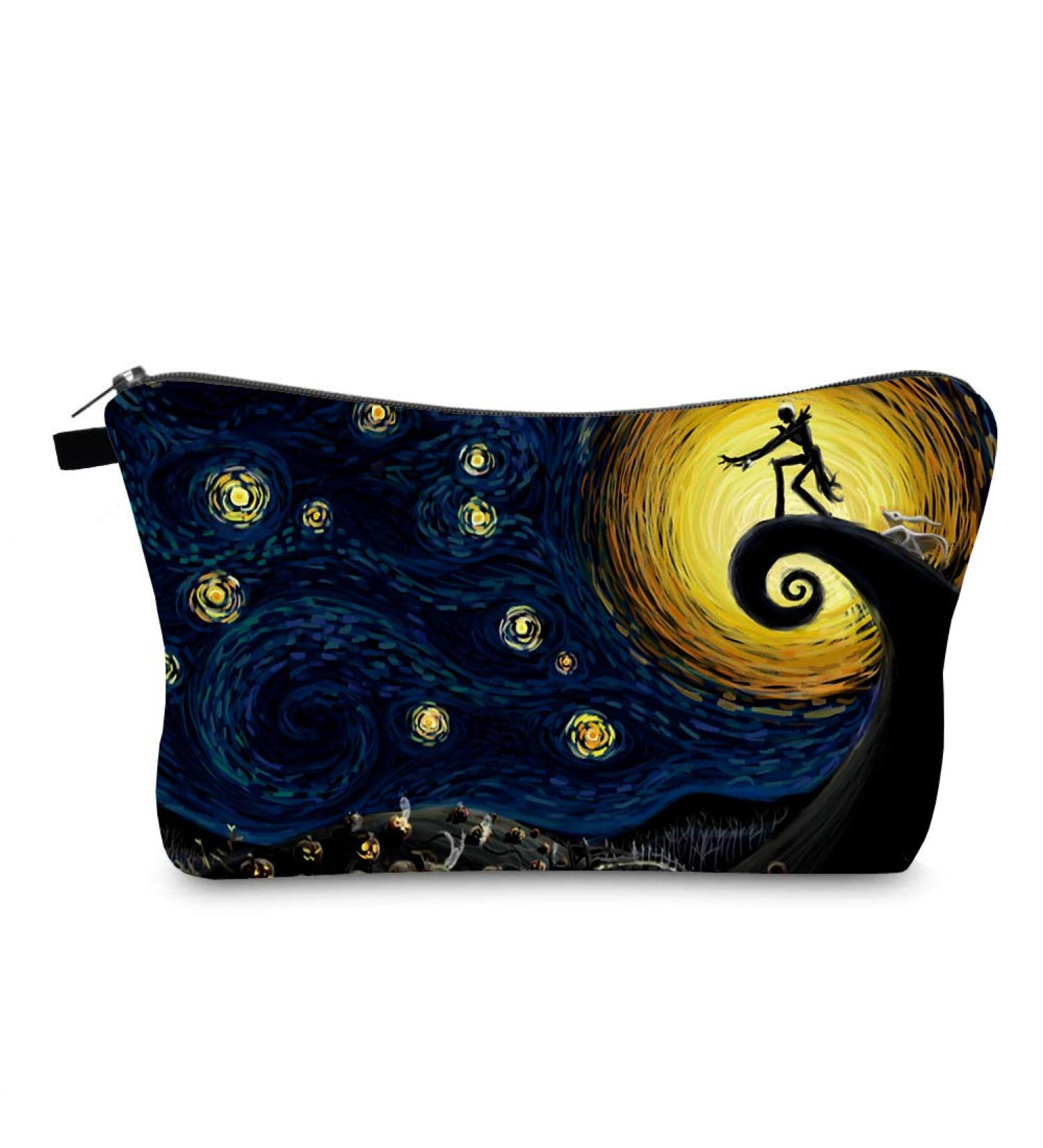 Waterproof Nightmare Before Christmas Cosmetics Bag - Small Travel Pouch for Toiletries and Makeup - Buy Online on GoSupps.com