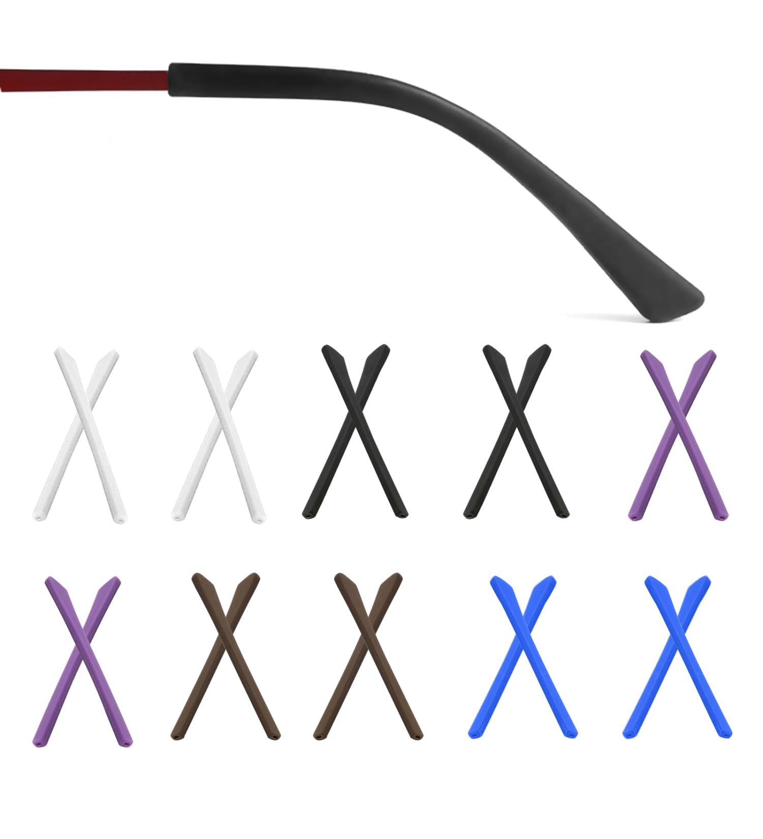 10 Pairs Silicone Glasses Bracket Covers - Anti-Slip Ear Pads & Accessories for Metal Sunglasses (5 Colors) - Buy Online on GoSupps.com