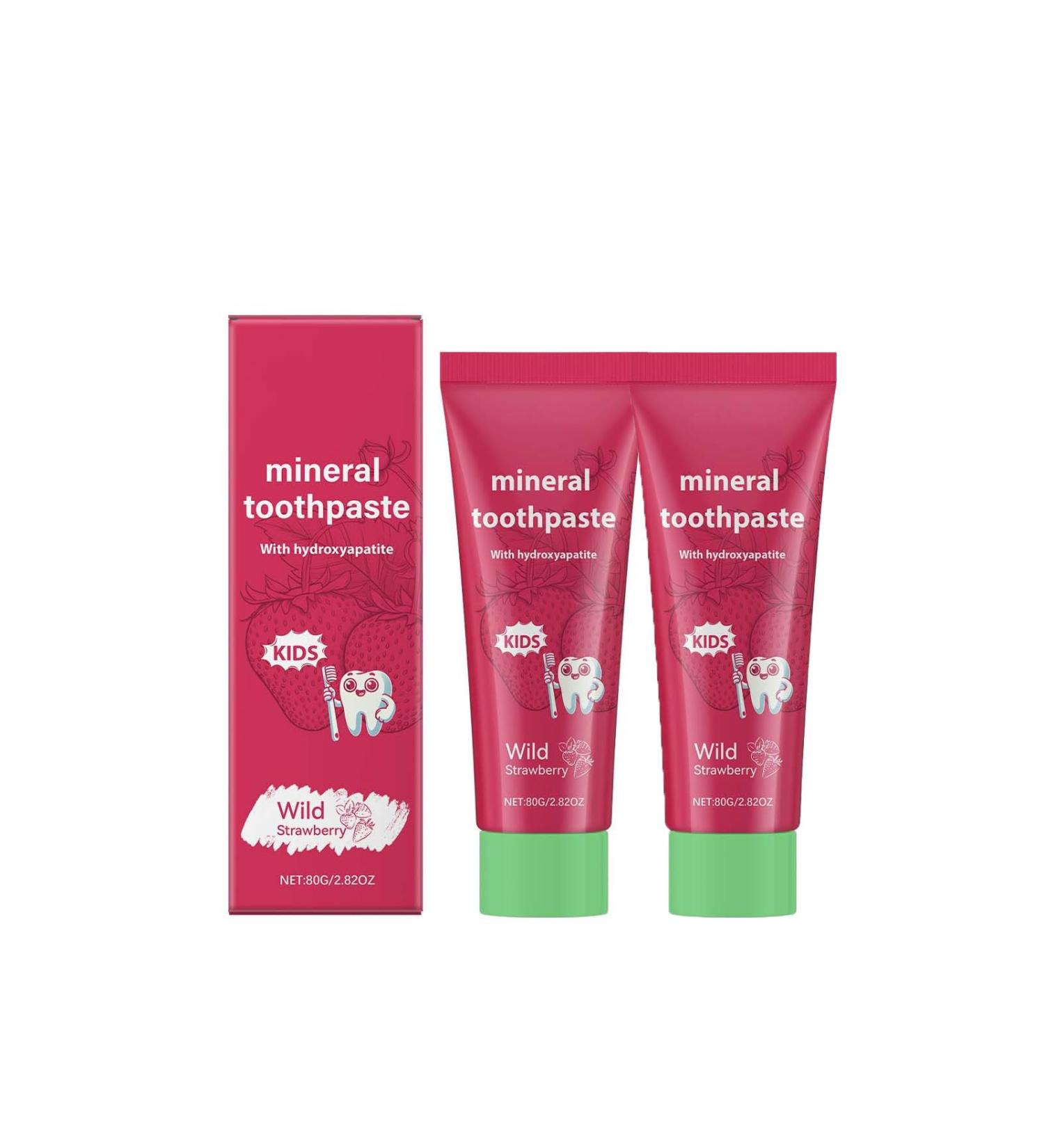 Natural Probiotic hydroxyapatite toothpaste for children hydroxyapatite toothpaste with strawberries hydroxyapatite toothpaste for children helps whiten sensitive teeth 2 - Buy Online on GoSupps.com