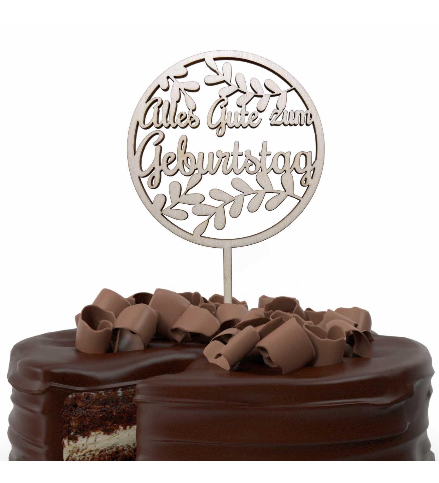 Personalized Wood Cake Topper - Custom Birthday Wedding Baptism & Communion Decorations - Unique Cake Decoration - Buy Online on GoSupps.com