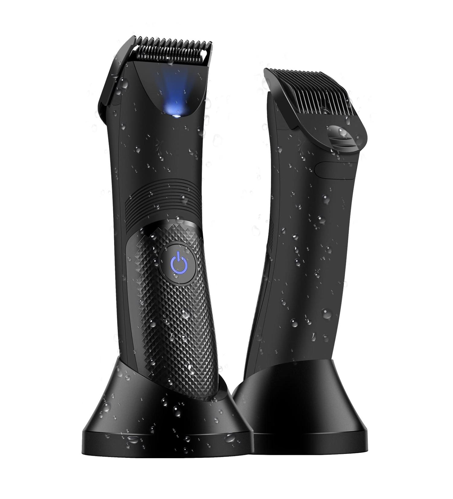 Electric Groin Hair Trimmer for Men & Women - Waterproof Body Groomer with LED Indicator - IPX7 Beard and Bikini Trimmer - Pubic Hair Shaver for Balls - 1PC - Buy Online on GoSupps.com