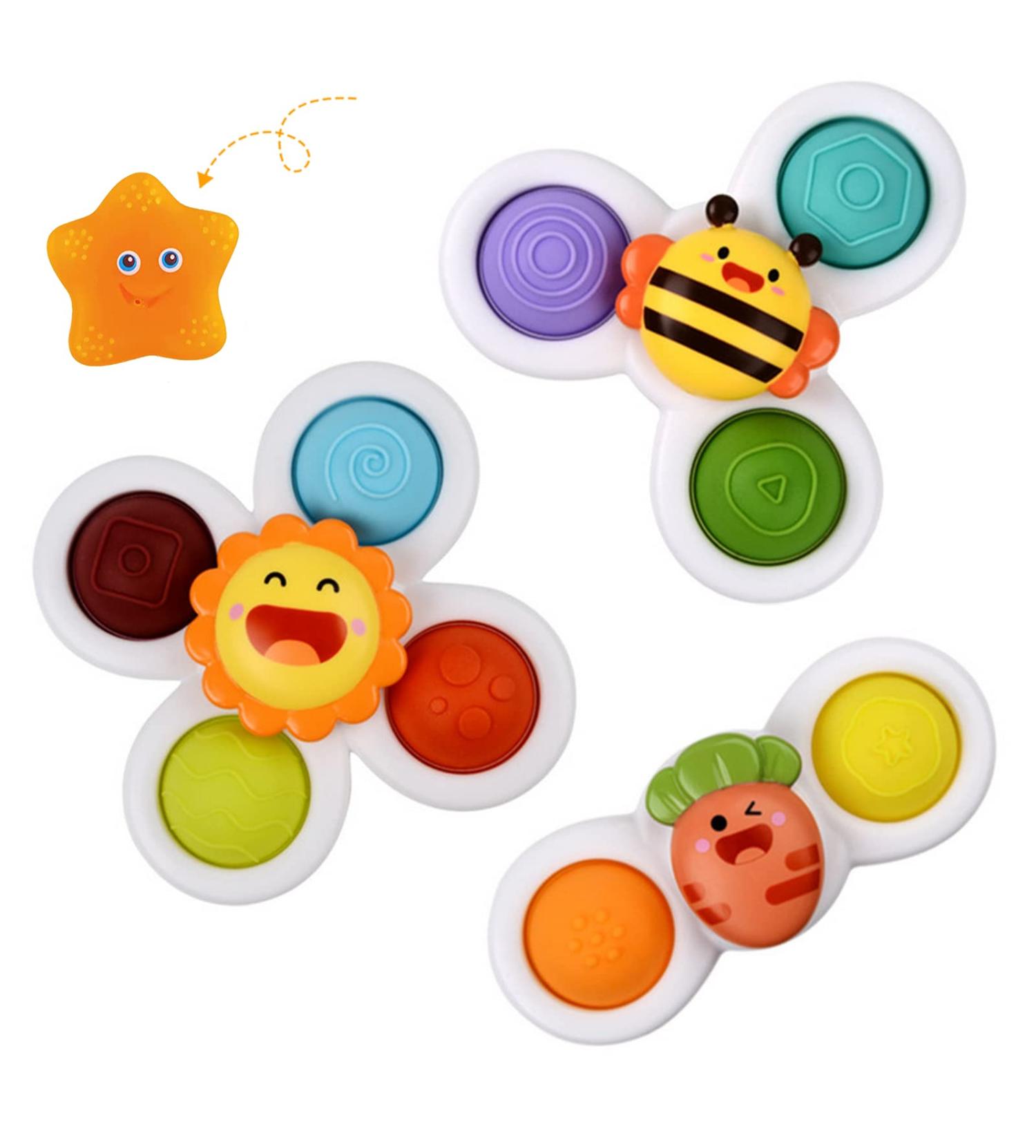 YIFOV Suction Cup Sensory Toys - Baby Bath Flipping Board Release Stress and Anxiety Travel Toys for Kids Silicone Sucker Toys Gifts for Toddlers Style 1 - Buy Online on GoSupps.com