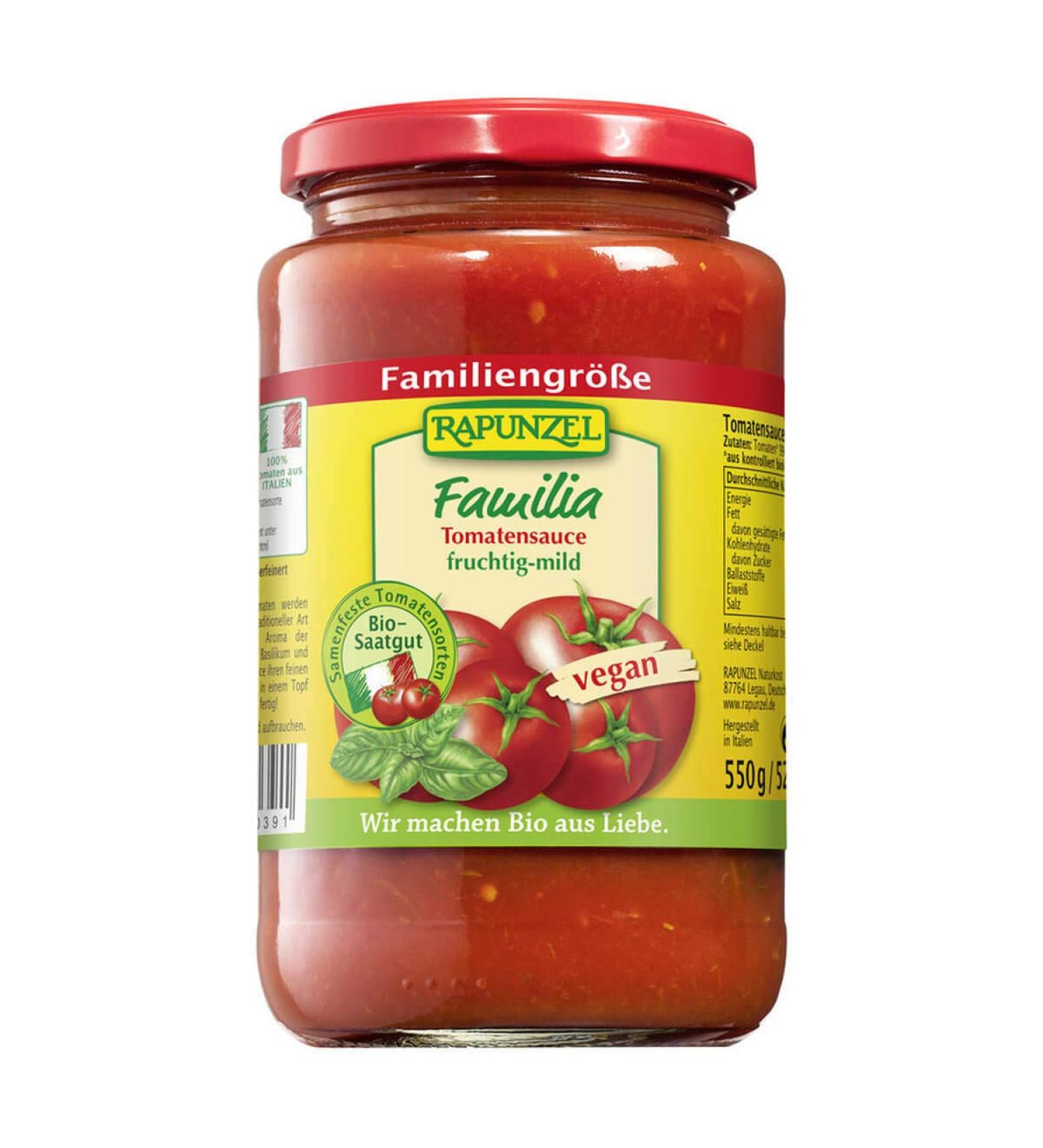 Rapunzel Naturkost Rapunzel Familia Tomato Sauce 0.525 l