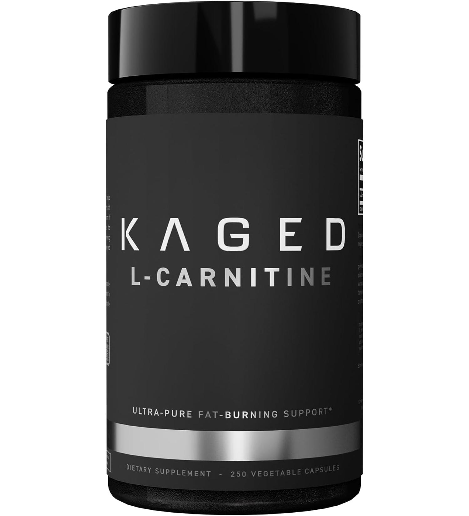 Kaged Muscle Premium L-Carnitine 500mg | Stimulant-Free for Men & Women | Supports Muscle Recovery & Soreness Reduction | 250 Veggie Capsules - Buy Online on GoSupps.com